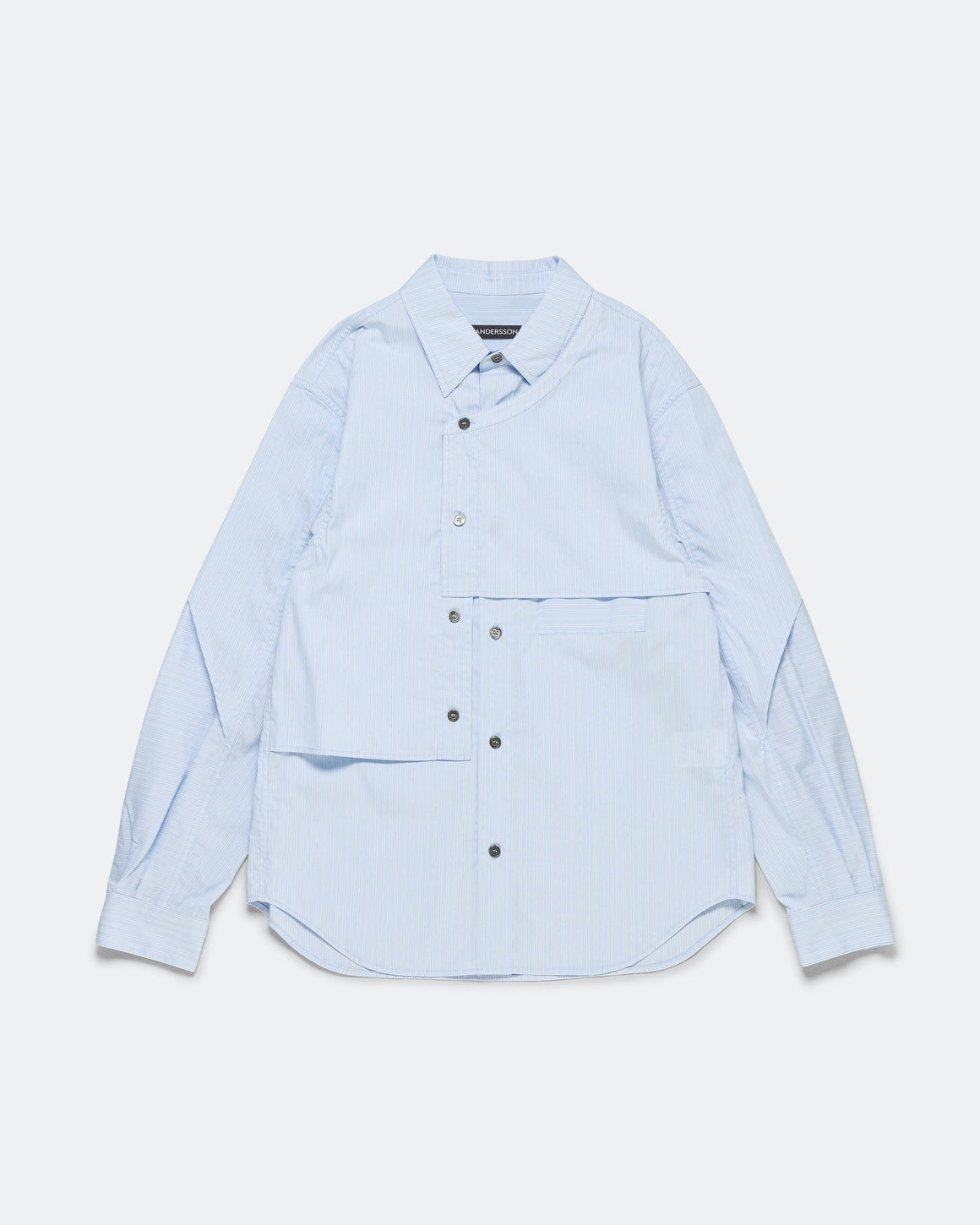 Andersson Bell - Maey Stripe Layered Shirt - Blue Stripe - UP THERE
