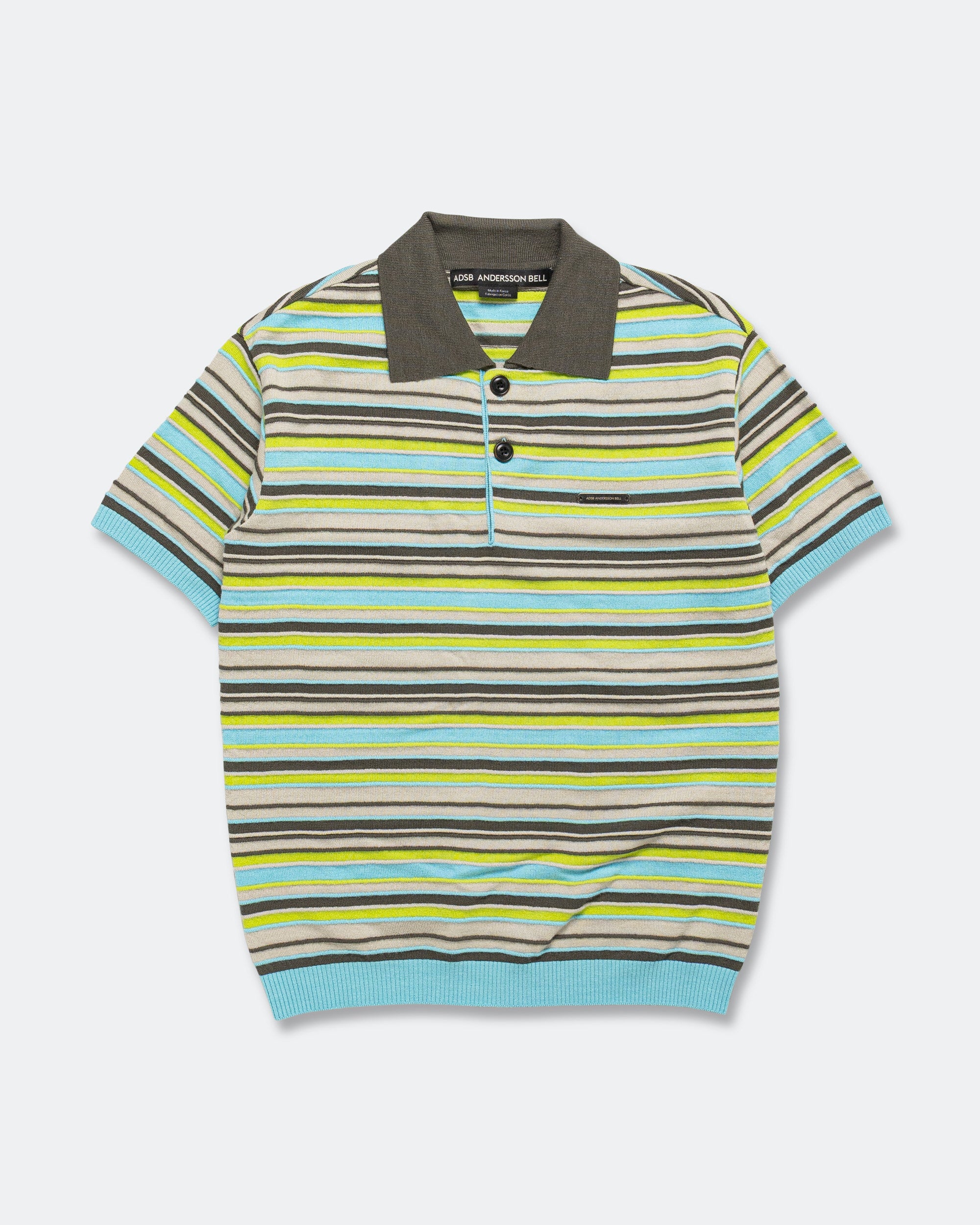 Andersson Bell - Stripe Wool Polo Sweater - Sky Blue | UP THERE