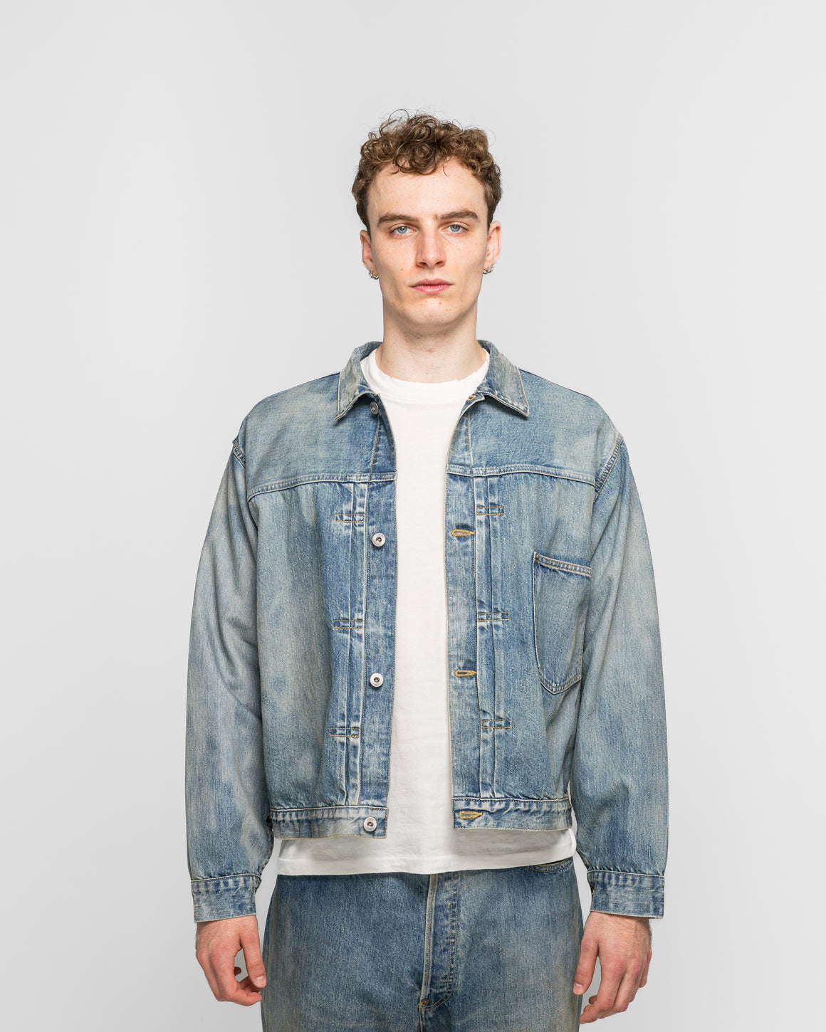 A.PRESSE - 1st Type Denim Jacket- Indigo - UP THERE