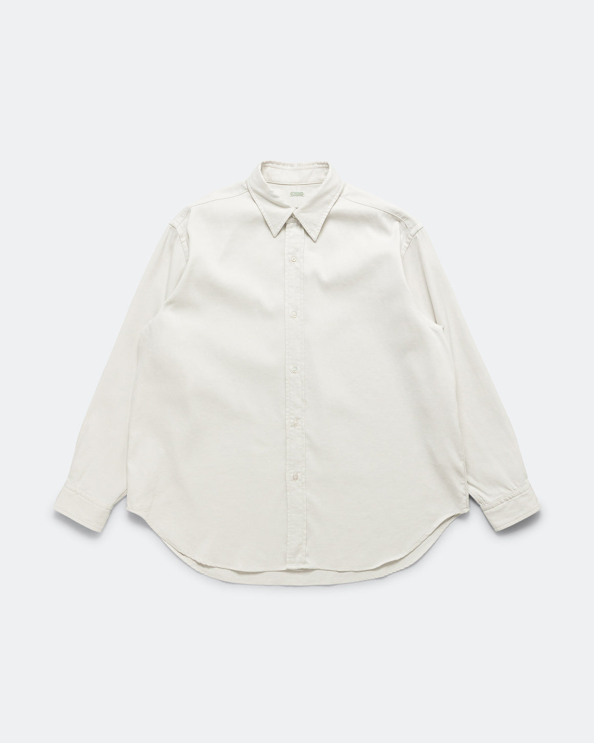 A.PRESSE - Double Weave Twill Regular Collar Shirt - Ecru - UP THERE