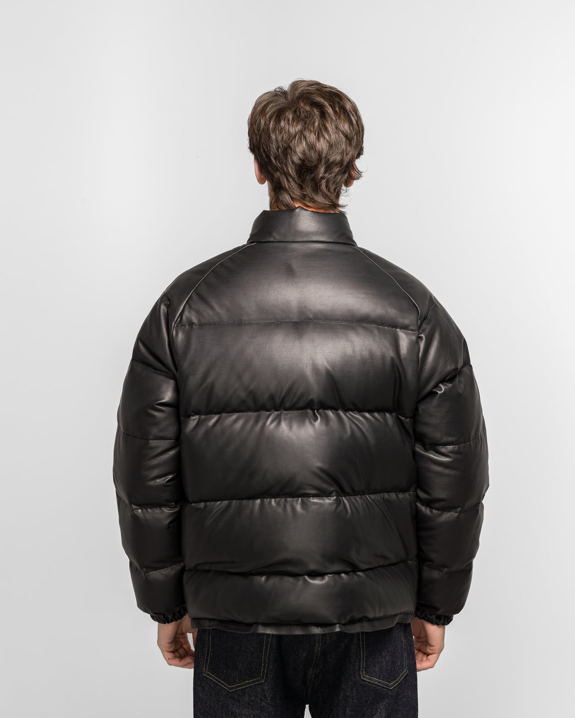 A.PRESSE - Leather Down Jacket - Black - UP THERE