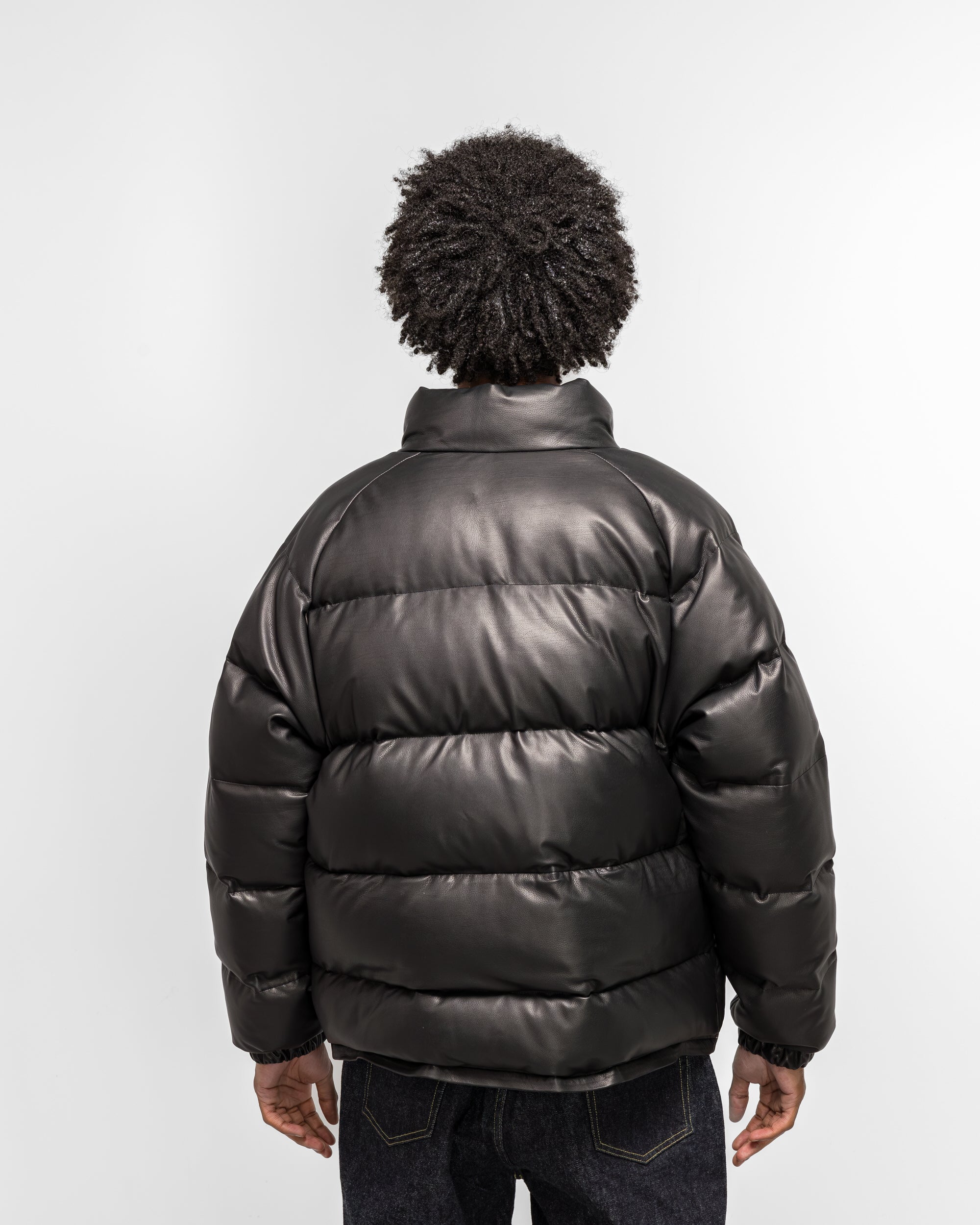 美品A.PRESSE (アプレッセ) Leather Down Jacket A.PRESSE - Leather Down Jacket - Black | UP THERE