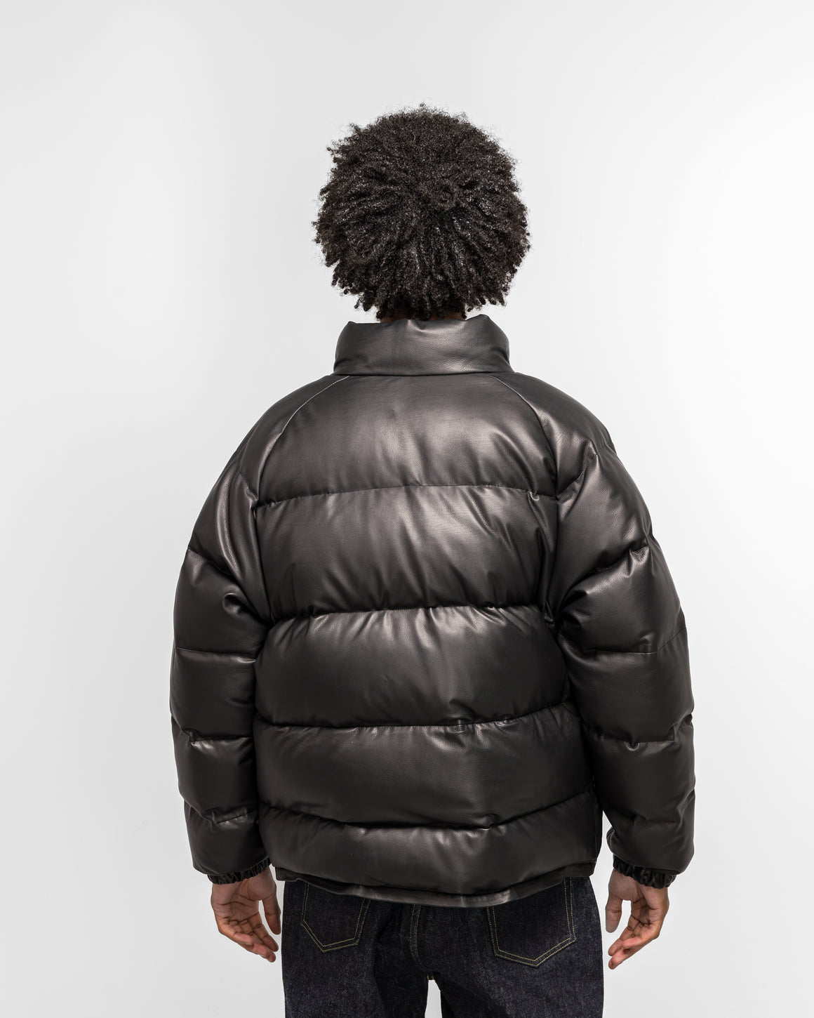 A.PRESSE - Leather Down Jacket - Black - UP THERE