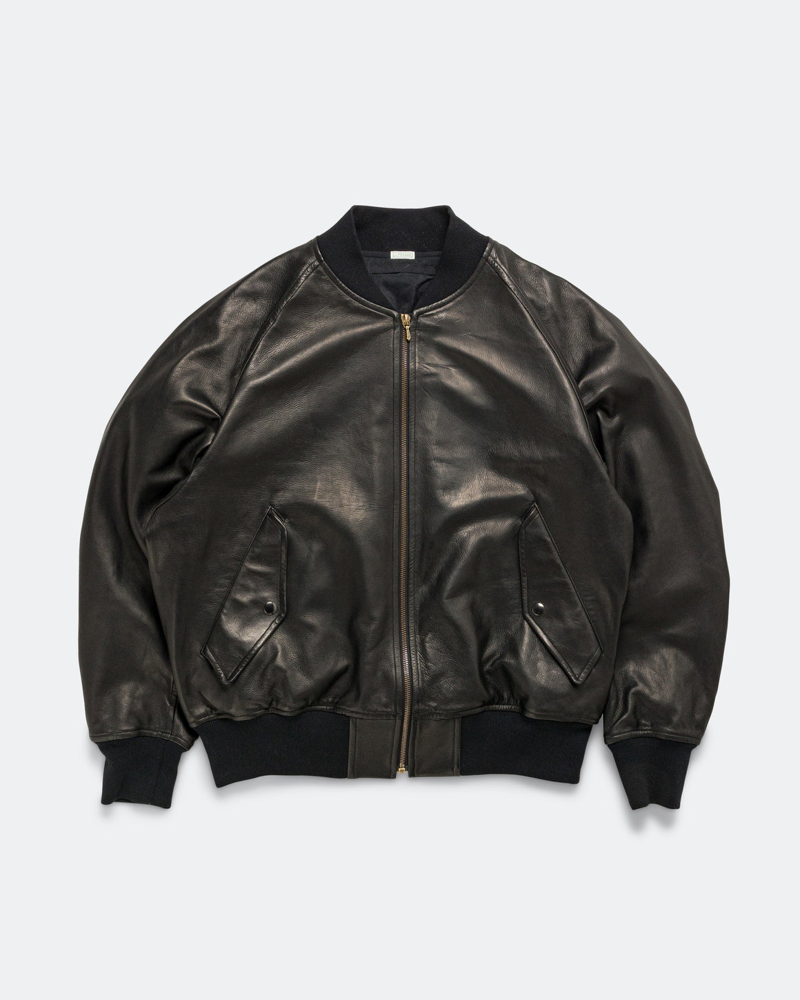 A.PRESSE - Leather L2-B Flight Jacket - Black - UP THERE