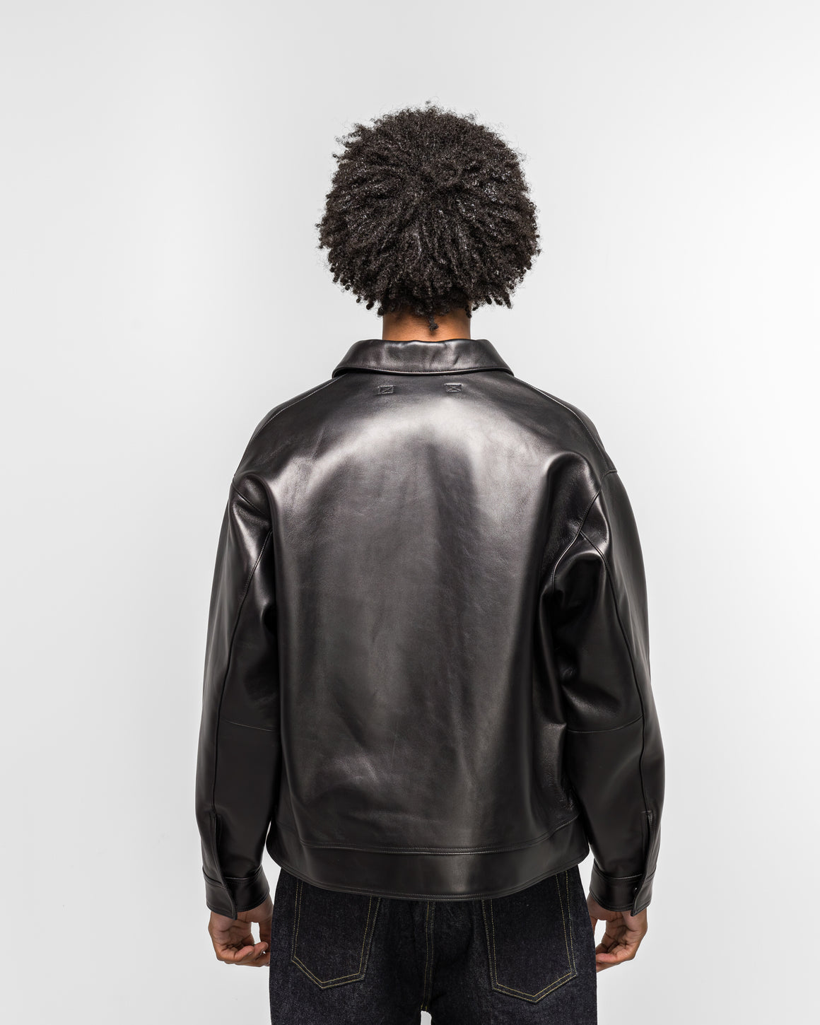A.PRESSE - Leather Type A-2 Flight Jacket - Black - UP THERE