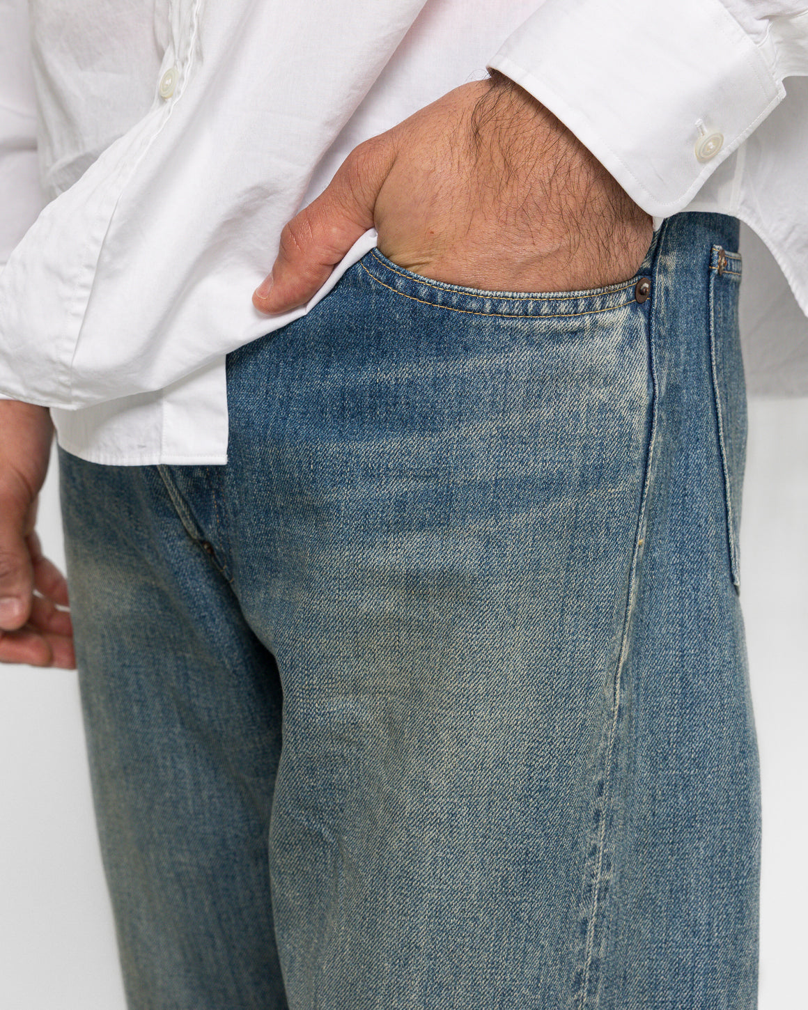 A.PRESSE - No.2 Washed Denim Pants - Indigo - UP THERE
