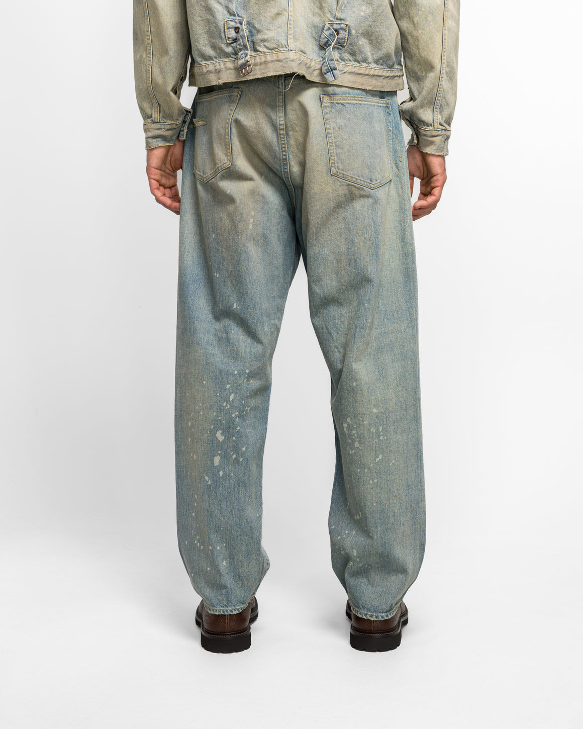 A.PRESSE - No.37 Washed Wide Denim Pants - Bleach - UP THERE