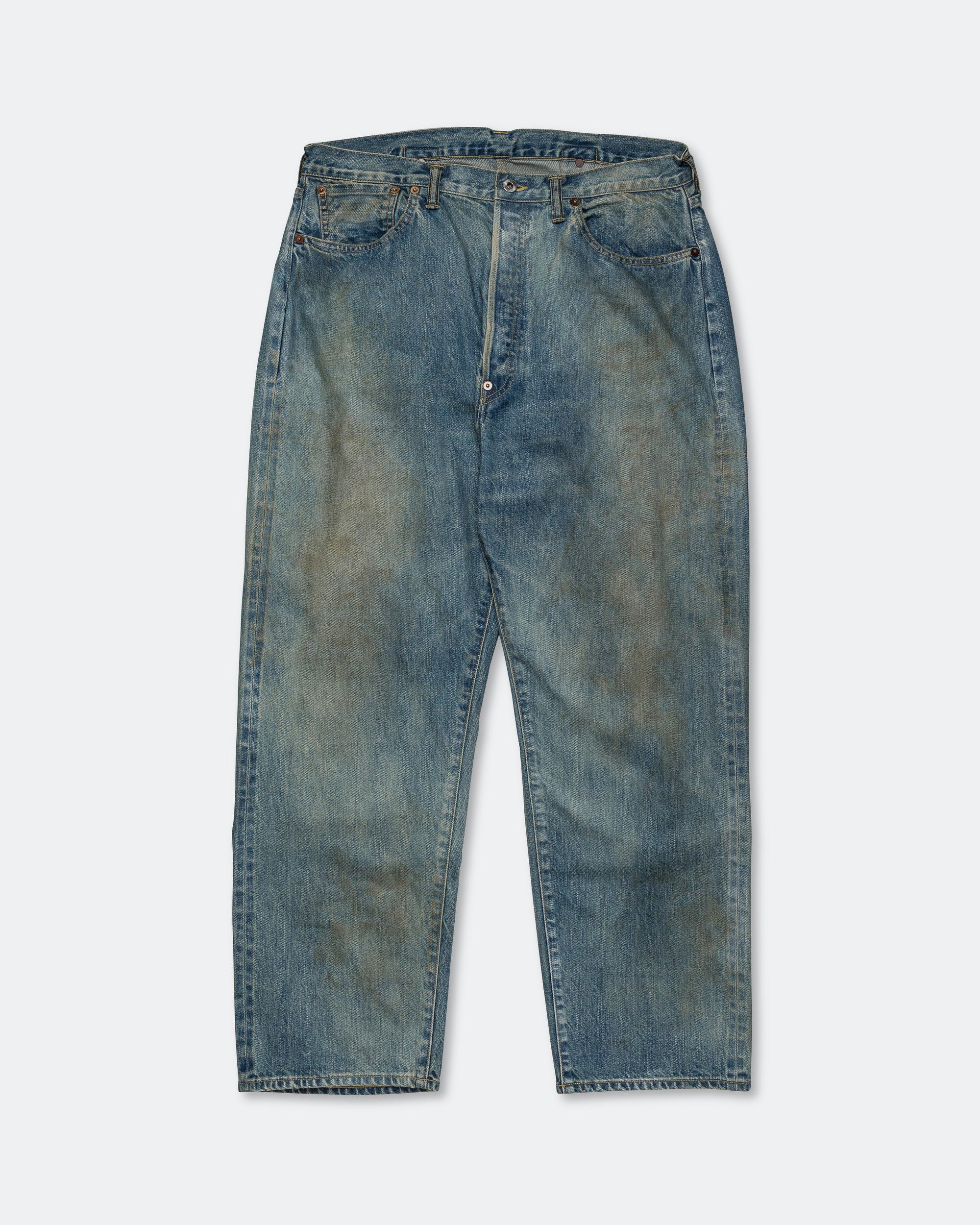A.PRESSE - No.37 Washed Wide Denim Pants - Indigo | UP THERE