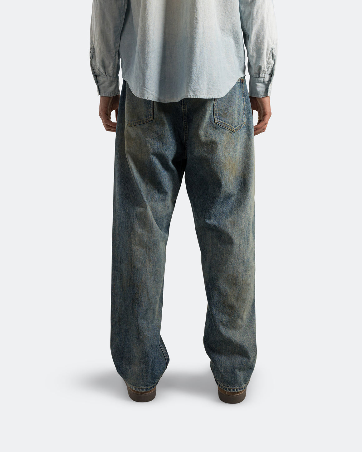 A.PRESSE - No.37 Washed Wide Denim Pants - Indigo | UP THERE