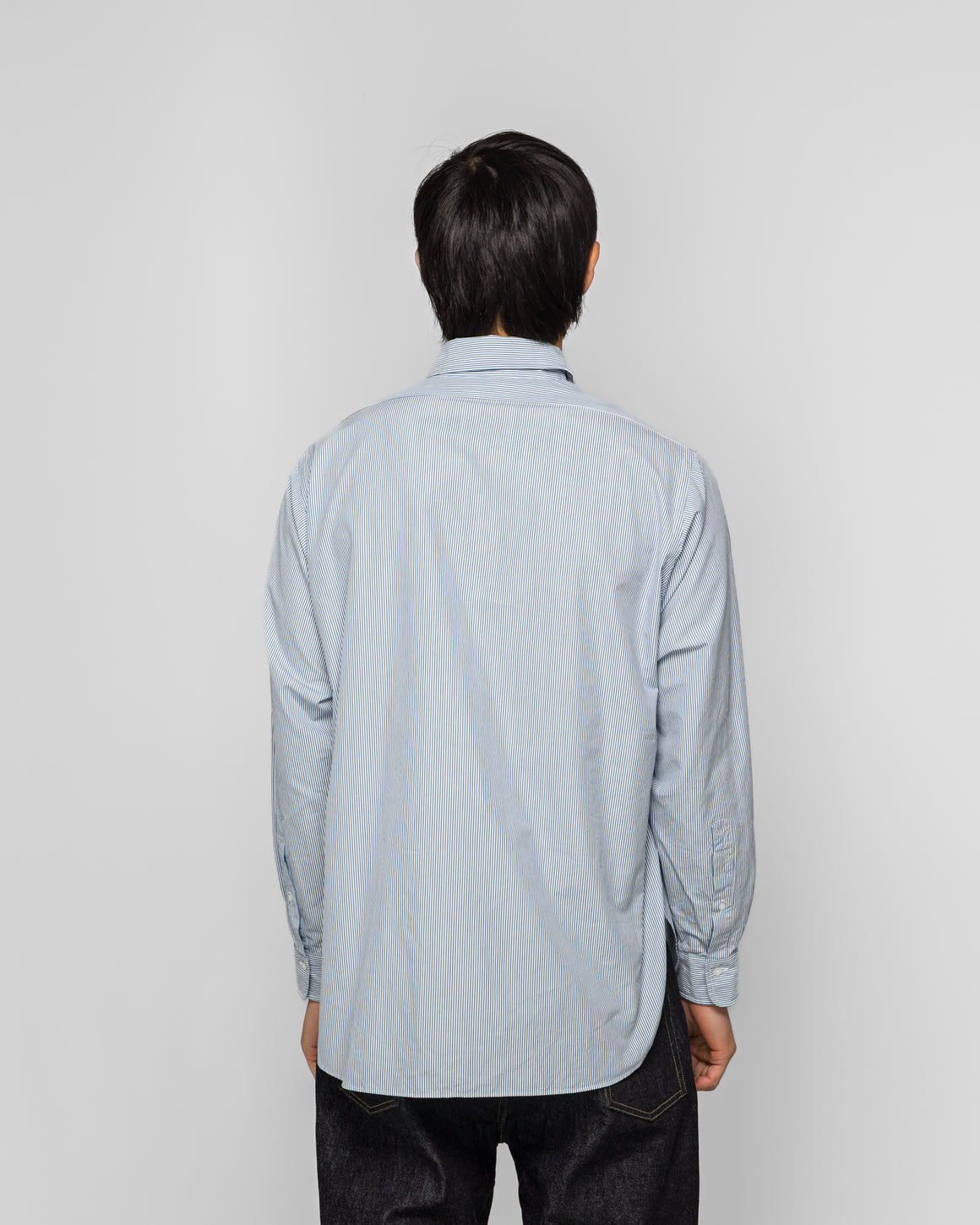 A.PRESSE - Regular Collar Shirt - Navy - UP THERE