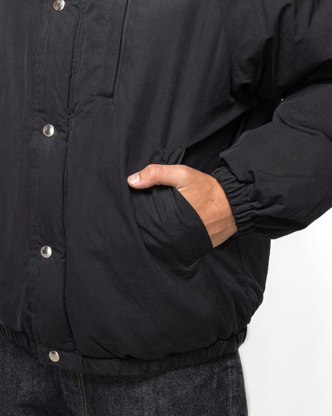 A.PRESSE - Silk Ripstop Ski Down Jacket - Black - UP THERE