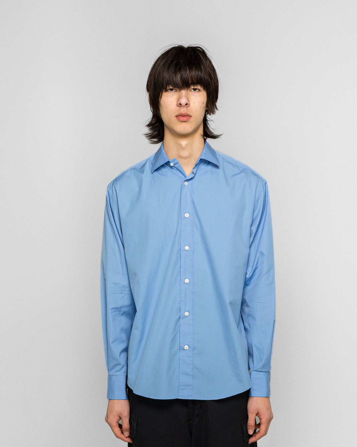 A.PRESSE - Spread Collar Shirts - Sax - UP THERE
