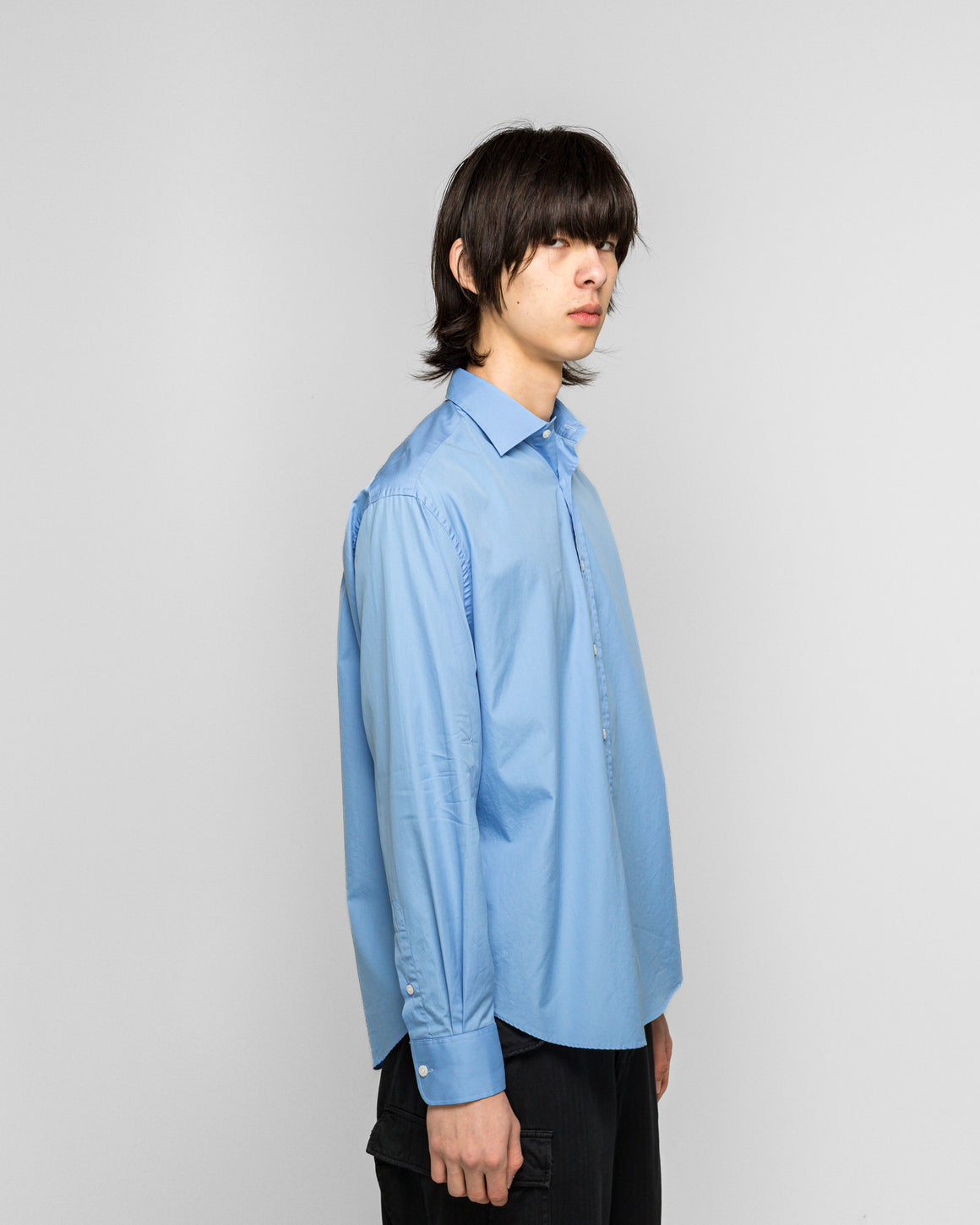 A.PRESSE - Spread Collar Shirts - Sax - UP THERE