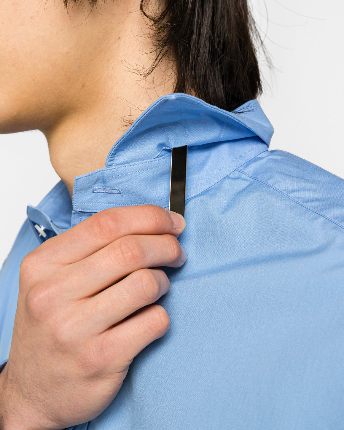 A.PRESSE - Spread Collar Shirts - Sax - UP THERE