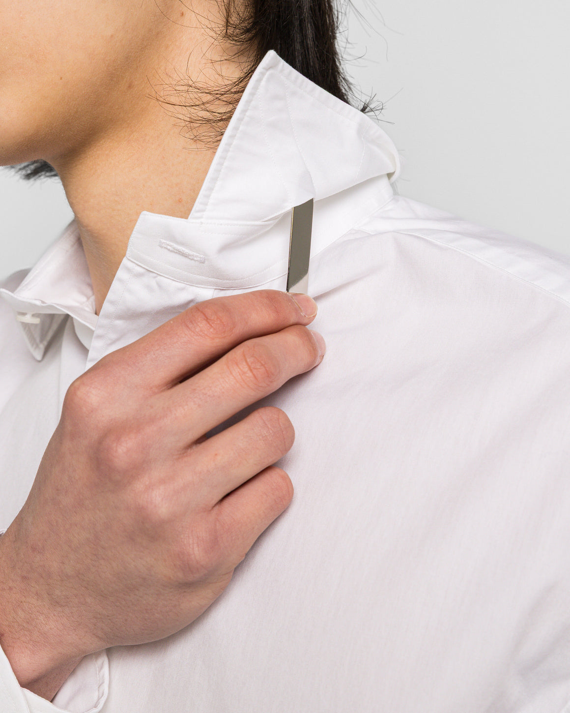 A.PRESSE - Spread Collar Shirts - White - UP THERE