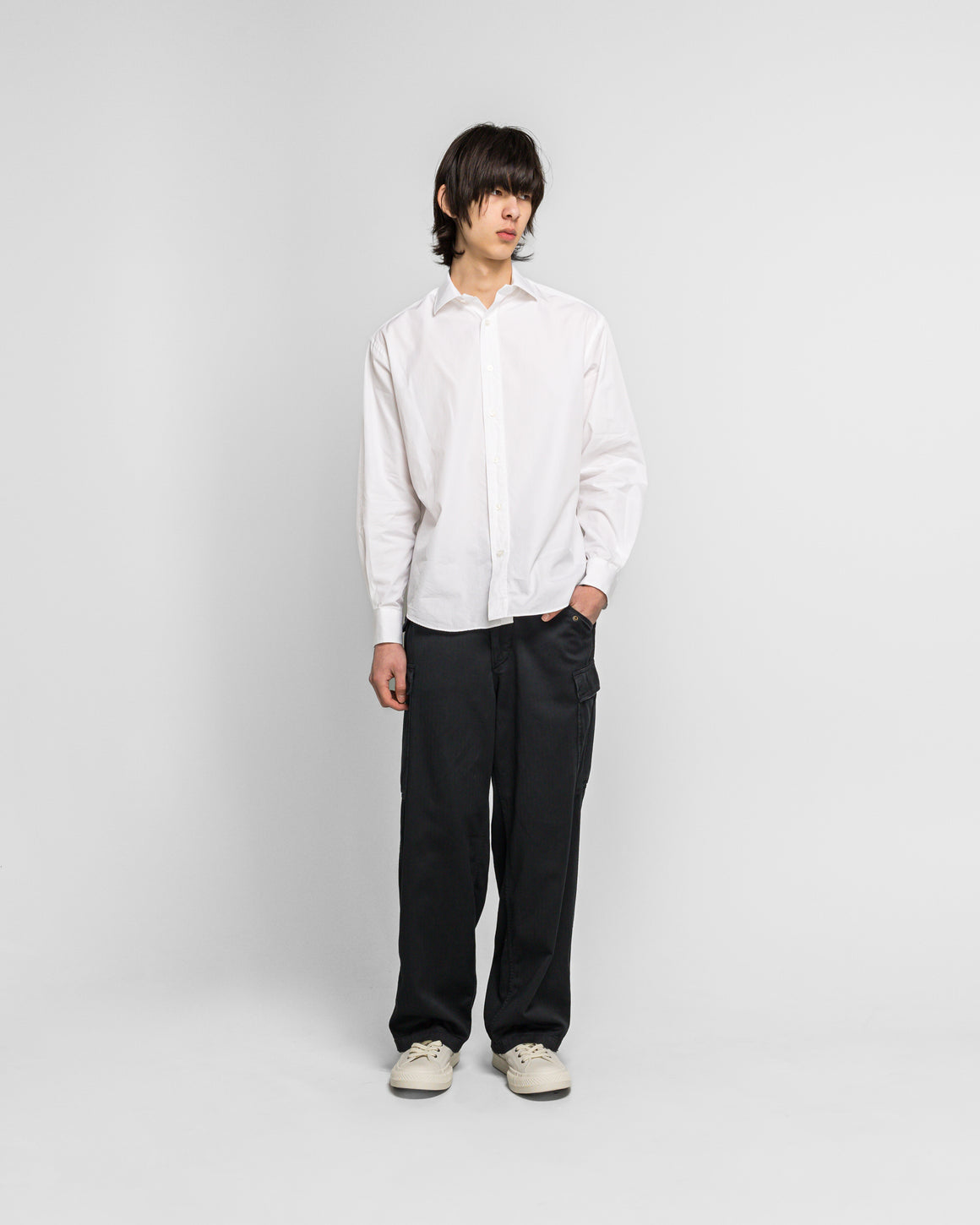 A.PRESSE - Spread Collar Shirts - White - UP THERE