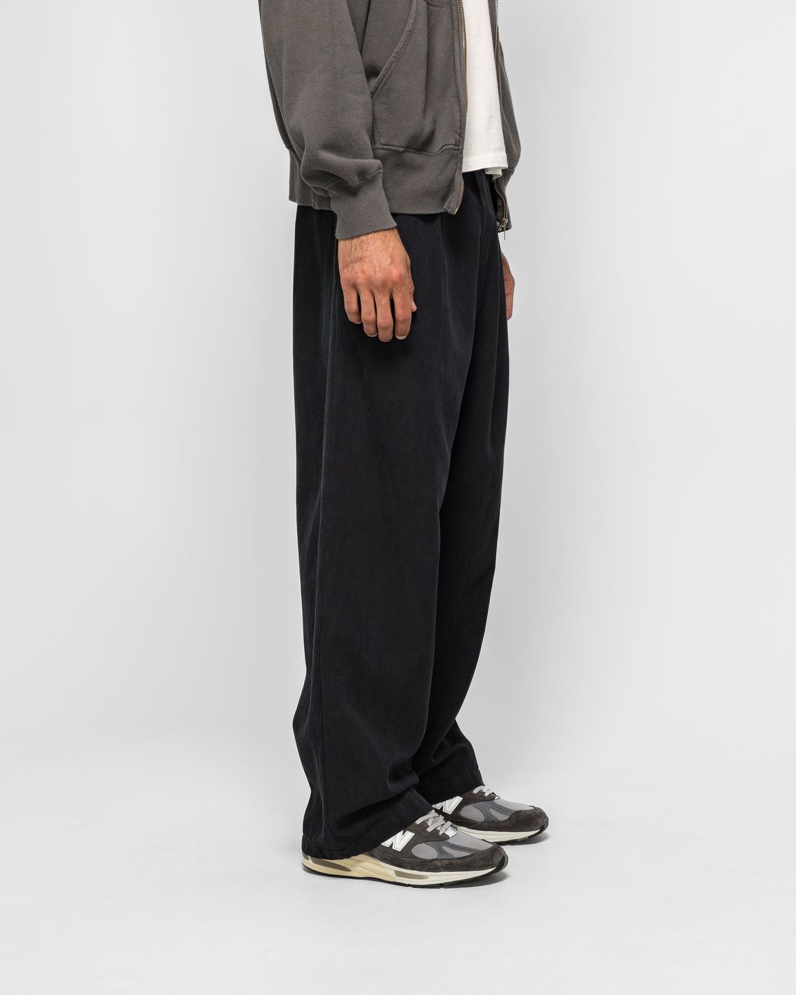 A.PRESSE - Vintage Cotton Silk WW2 British Army Trousers - Black - UP THERE