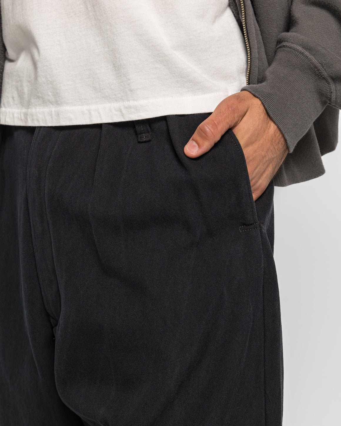 A.PRESSE - Vintage Cotton Silk WW2 British Army Trousers - Black - UP THERE