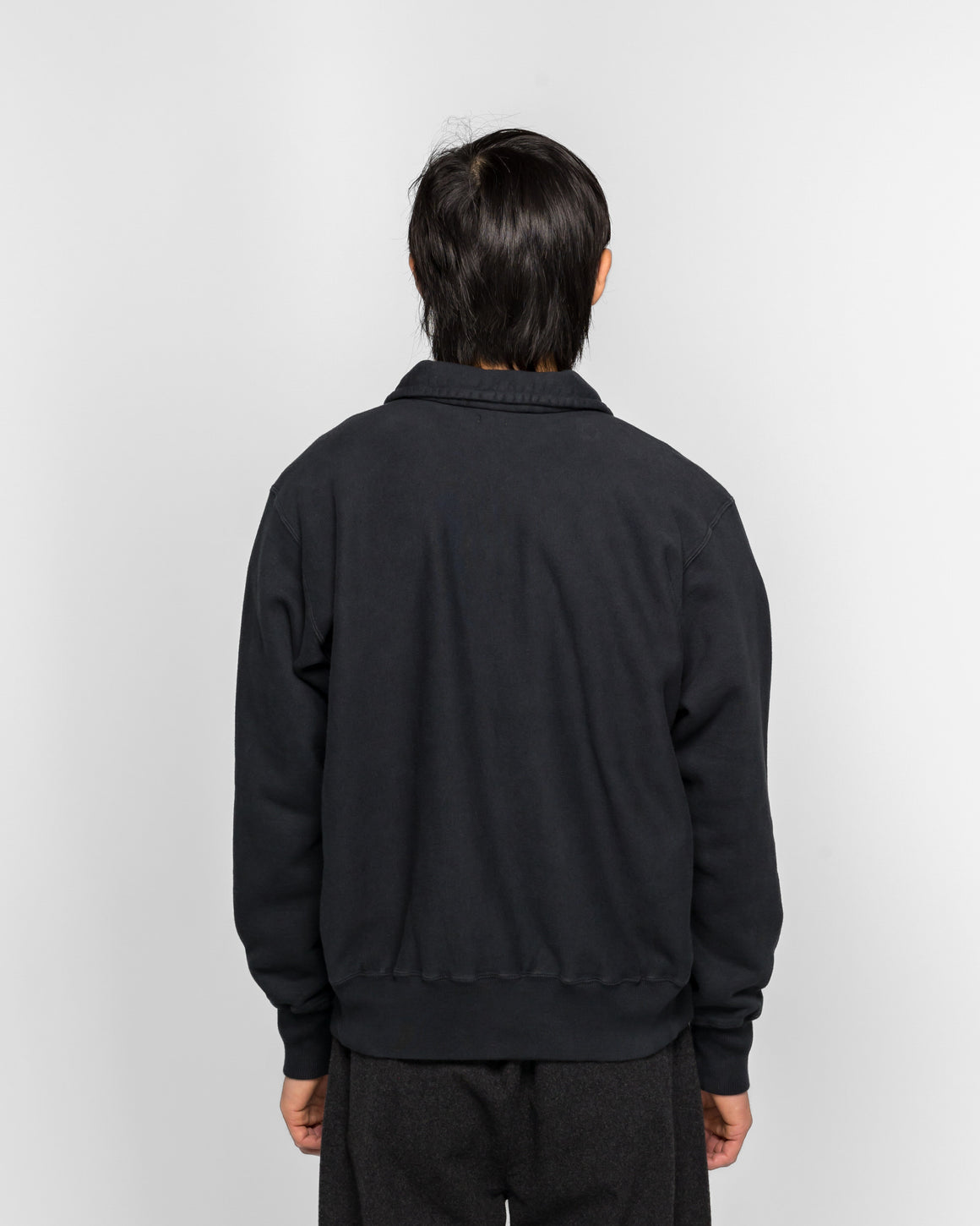 A.PRESSE - Vintage Half Zip Sweatshirt - Black - UP THERE