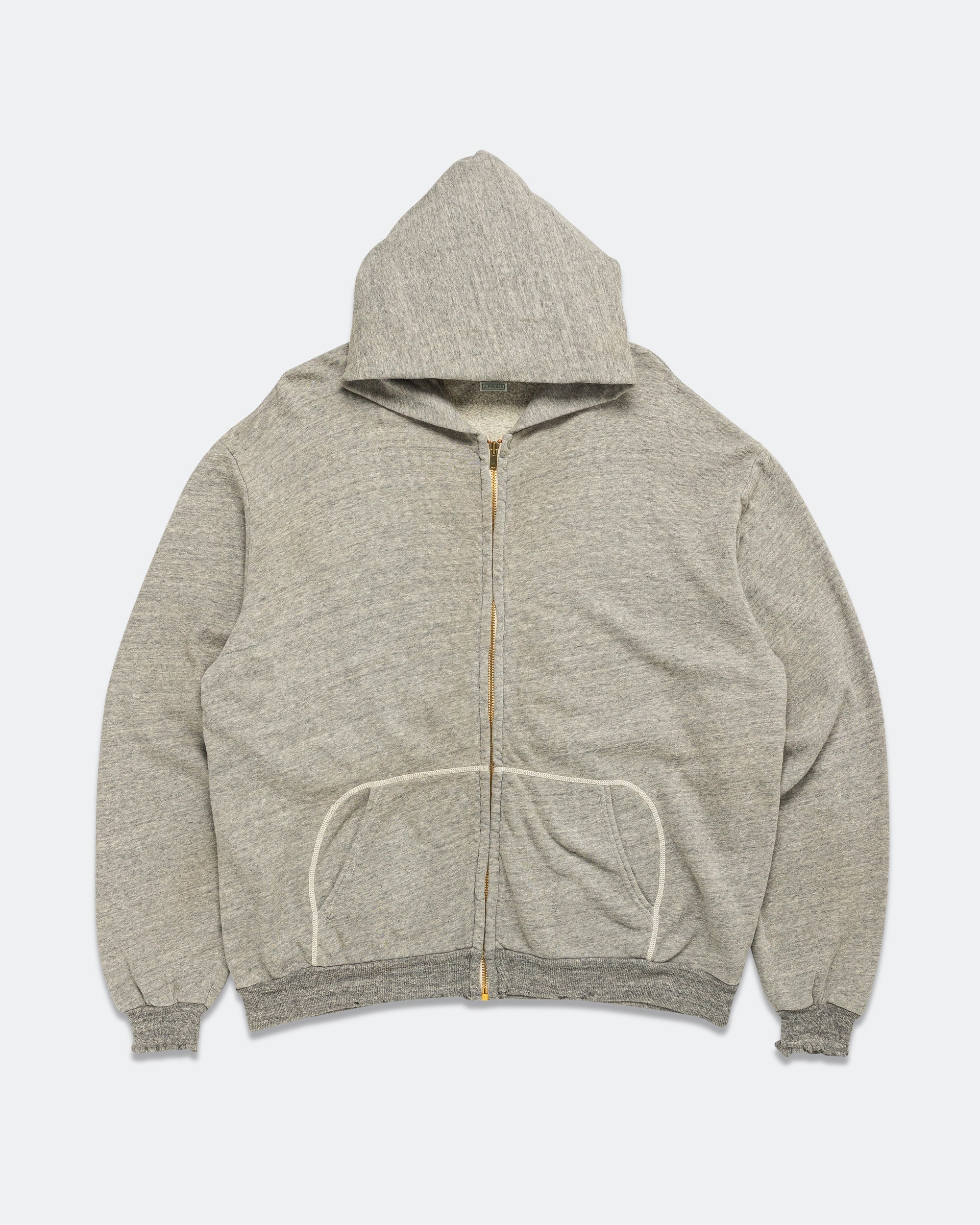 A.PRESSE - Vintage Light Weight Zip Sweat Hoodie - Grey | UP THERE