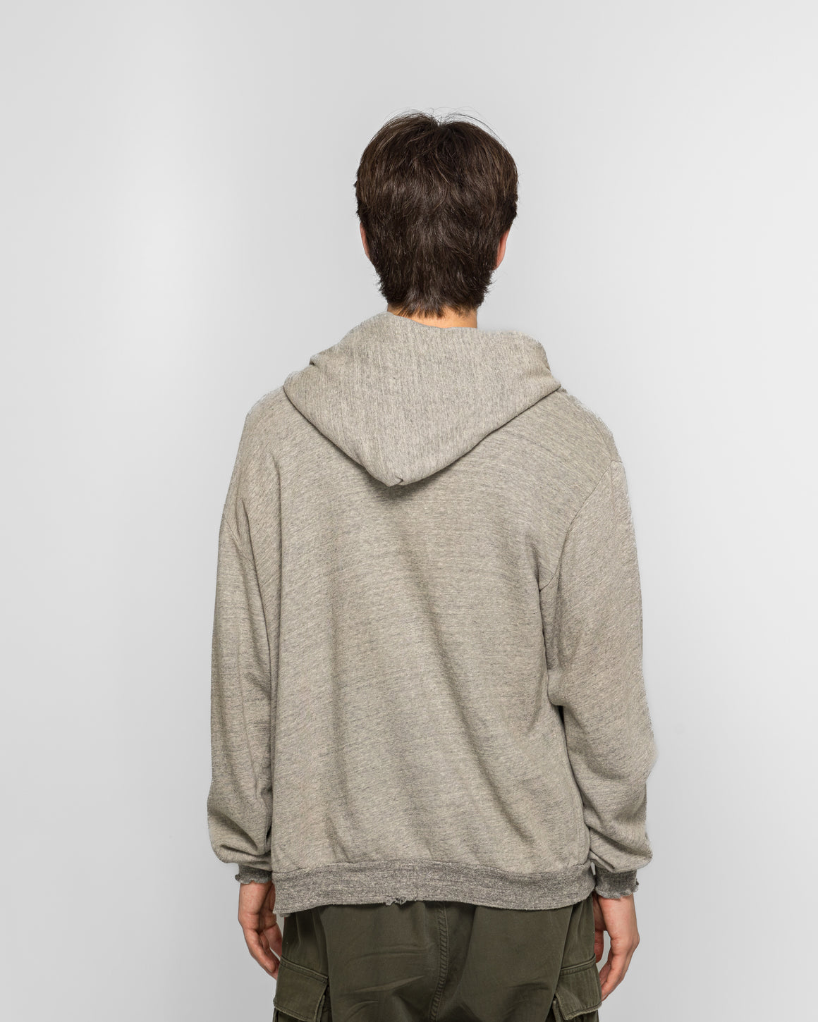 A.PRESSE - Vintage Light Weight Zip Sweat Hoodie - Grey - UP THERE