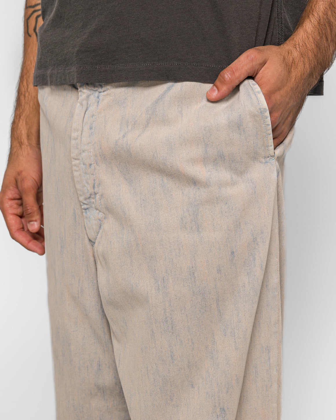 A.PRESSE - Vintage Prisoner Denim Pants - Bleach - UP THERE