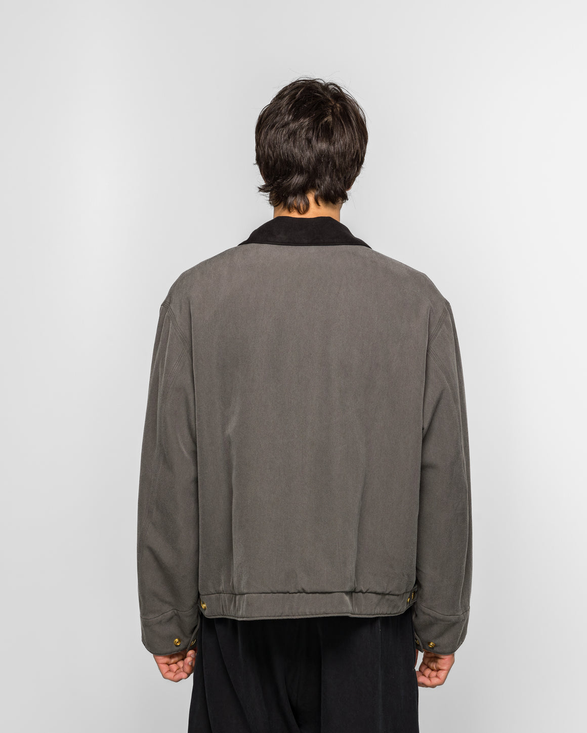 A.PRESSE - Vintage Silk Cotton Detroit Jacket - Grey - UP THERE