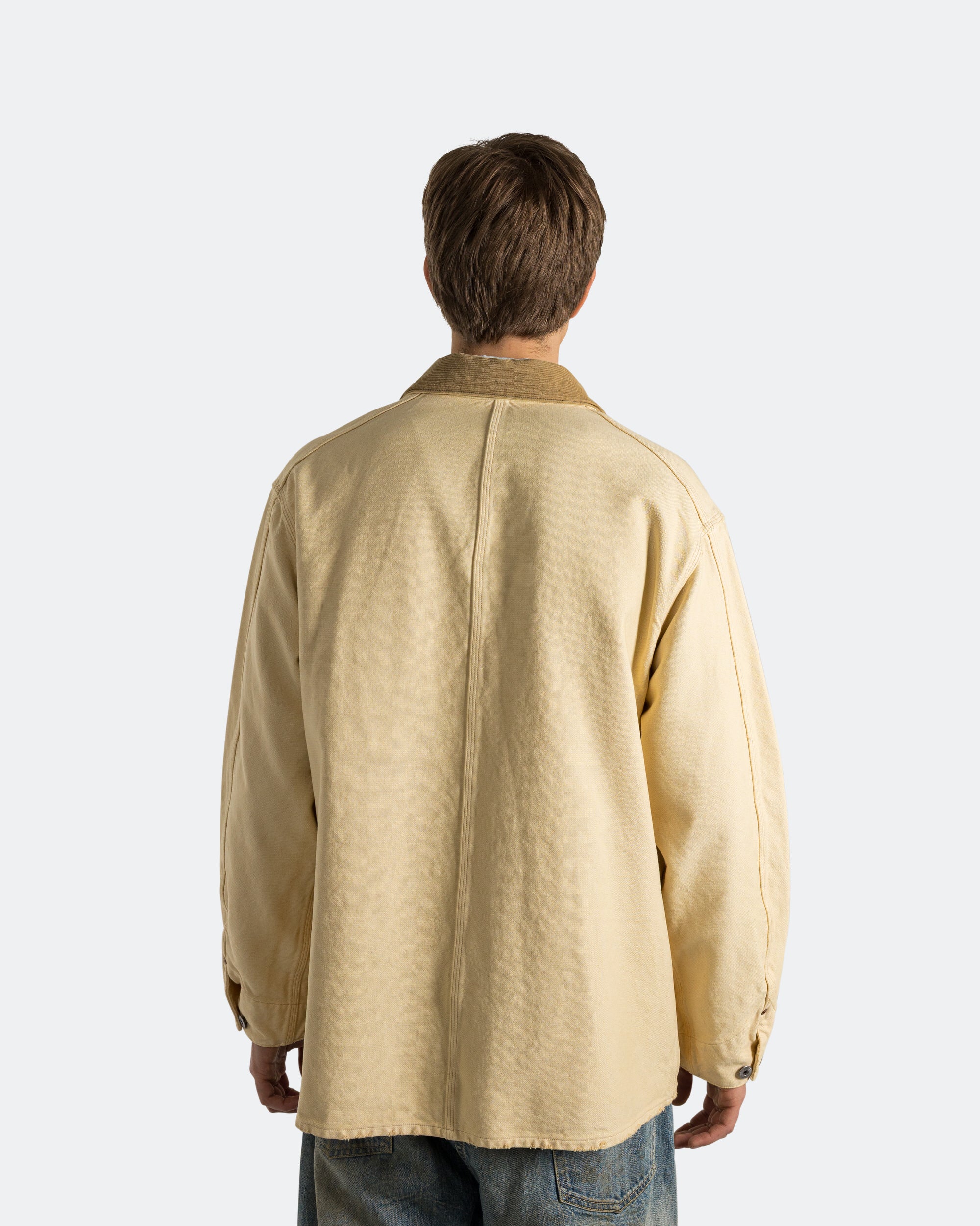 A.PRESSE - Vintage Silk Hemp Coverall Jacket - Beige | UP THERE