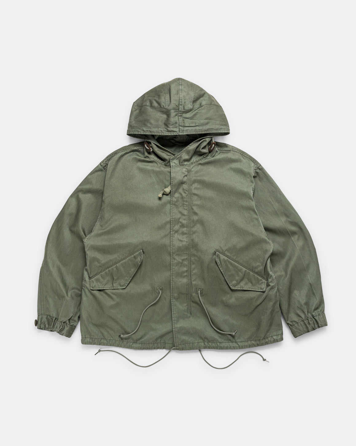 A.PRESSE - Vintage Silk Hoodie Jacket - Sage - UP THERE