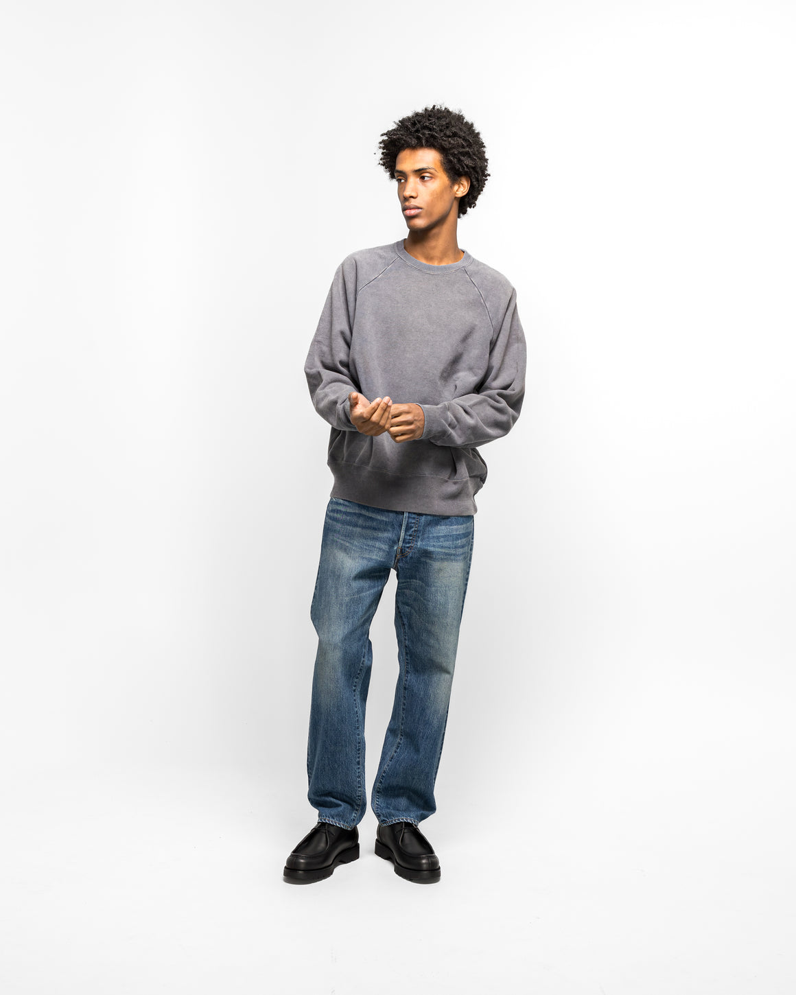 A.PRESSE - Vintage Sweatshirt - Grey - UP THERE