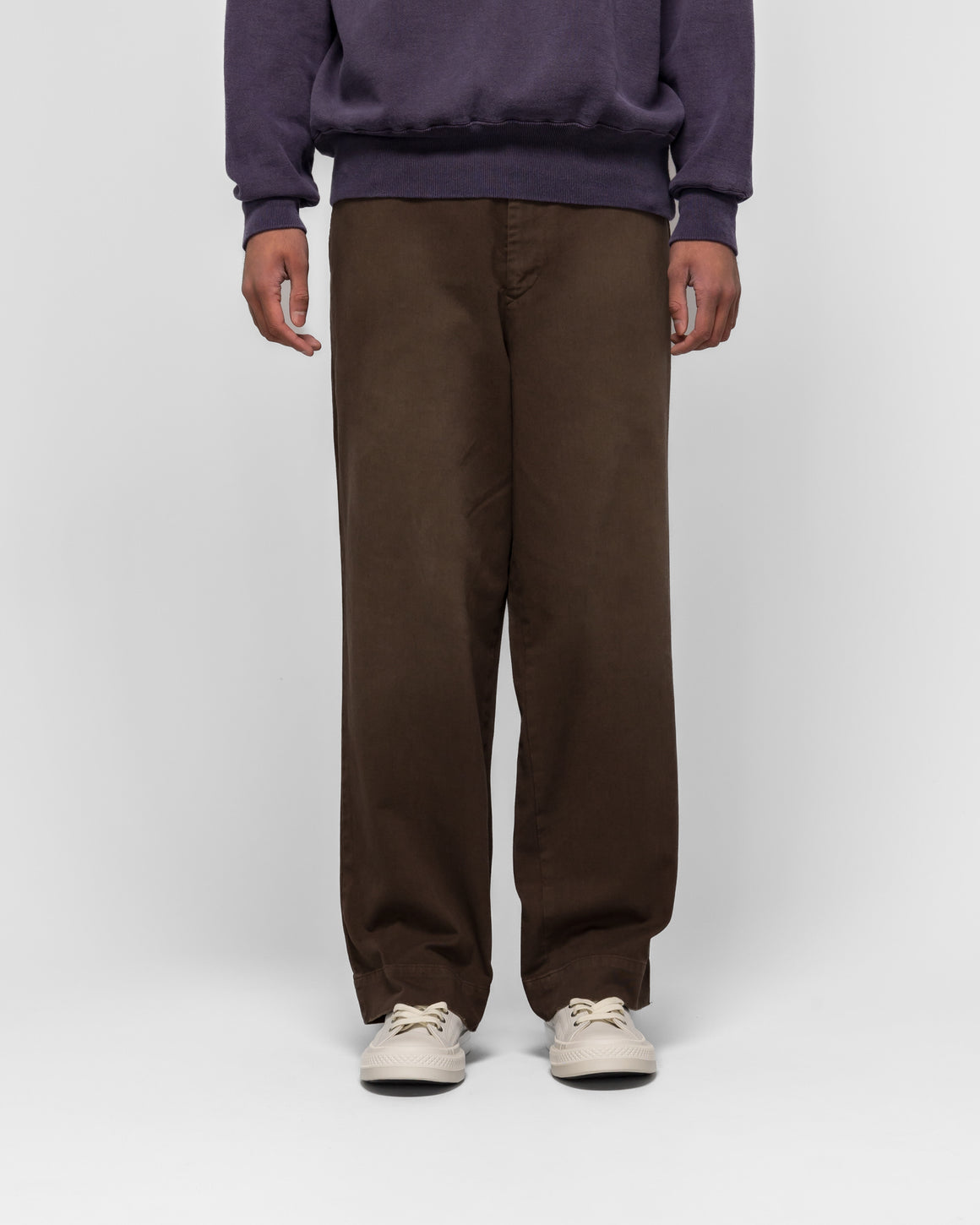 A.PRESSE - Vintage Twill Work Pants - Brown - UP THERE