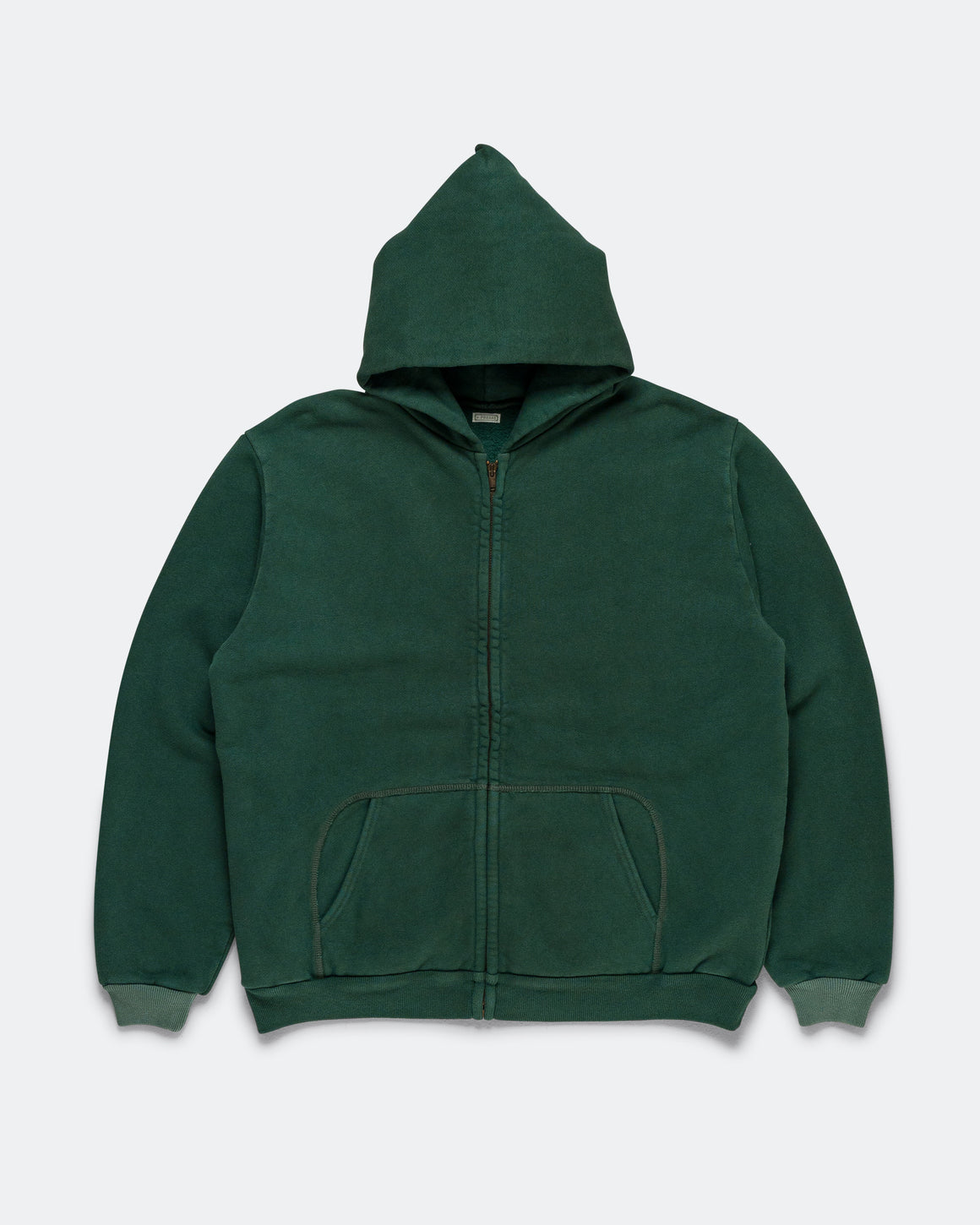 A.PRESSE - Vintage Zip Sweat Hoodie - Green - UP THERE