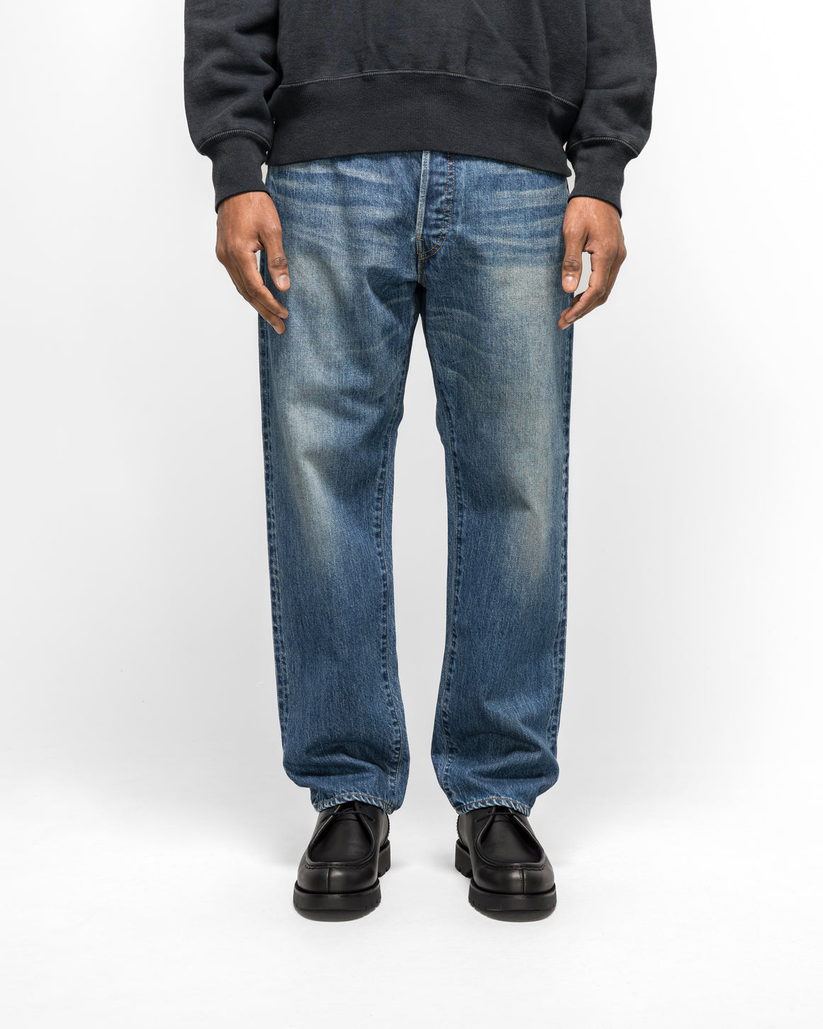 A.PRESSE - Washed Denim Pants E - Bleach | UP THERE