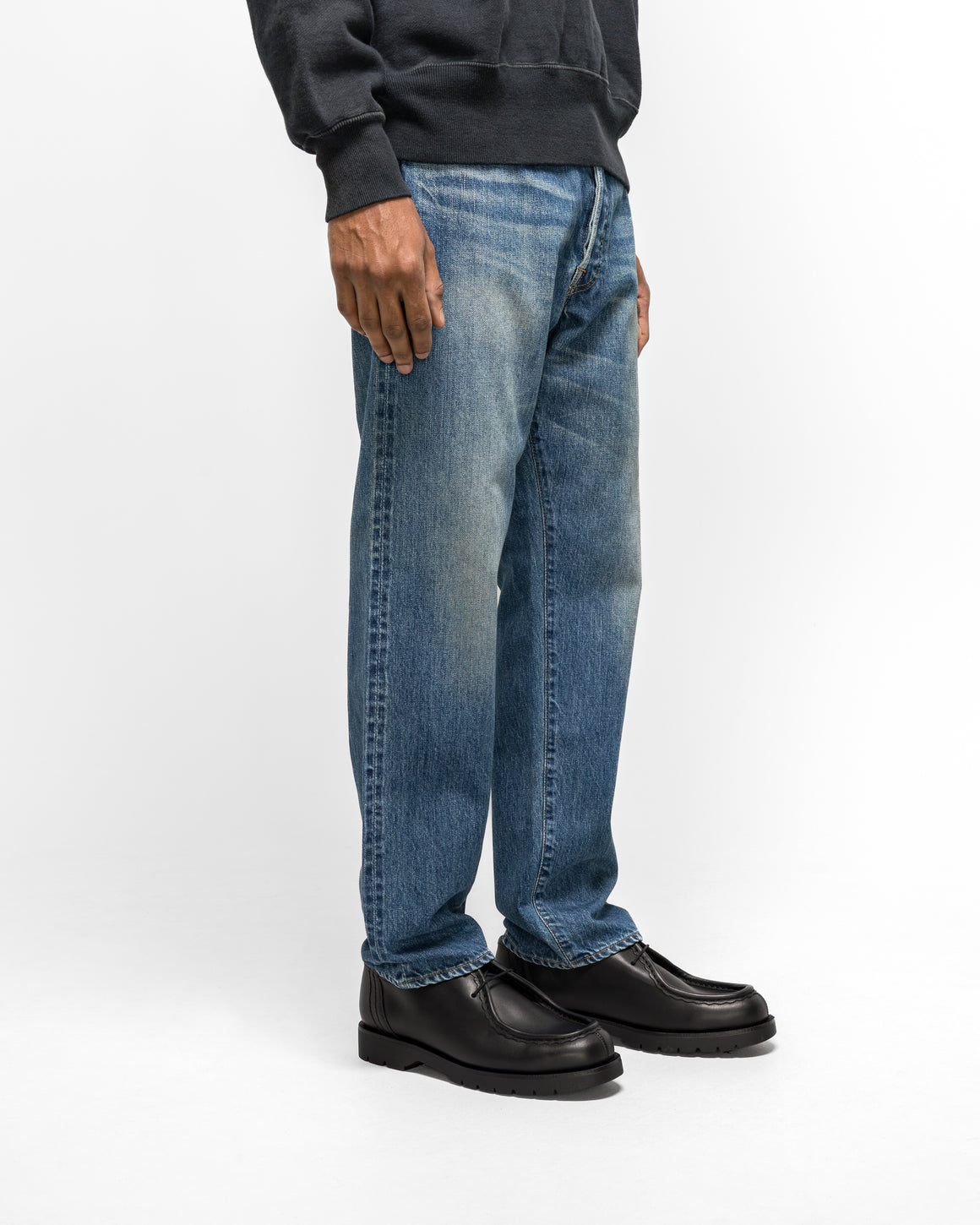 A.PRESSE - Washed Denim Pants E - Bleach - UP THERE