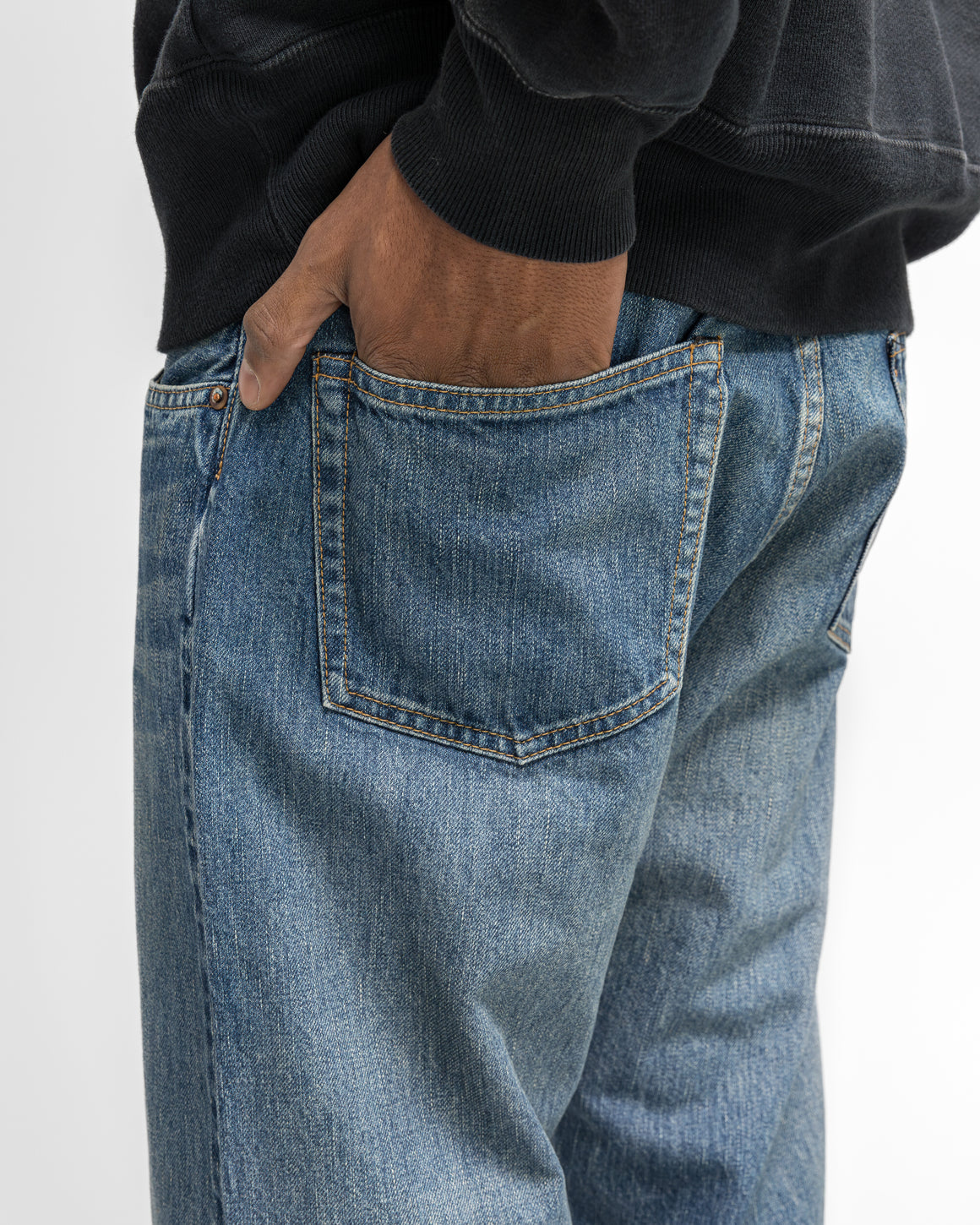 A.PRESSE - Washed Denim Pants E - Bleach - UP THERE