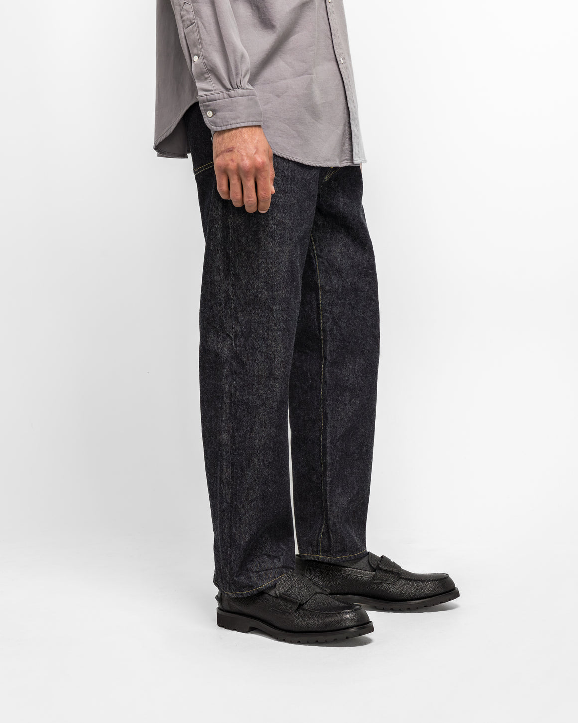 A.PRESSE - Washed Denim Wide Pants - Indigo - UP THERE
