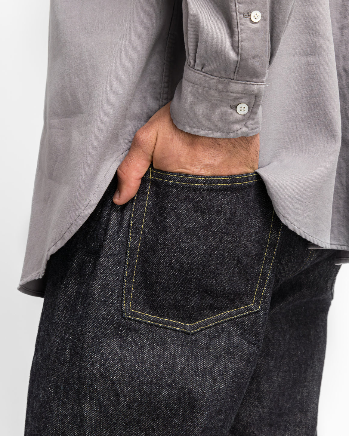A.PRESSE - Washed Denim Wide Pants - Indigo - UP THERE