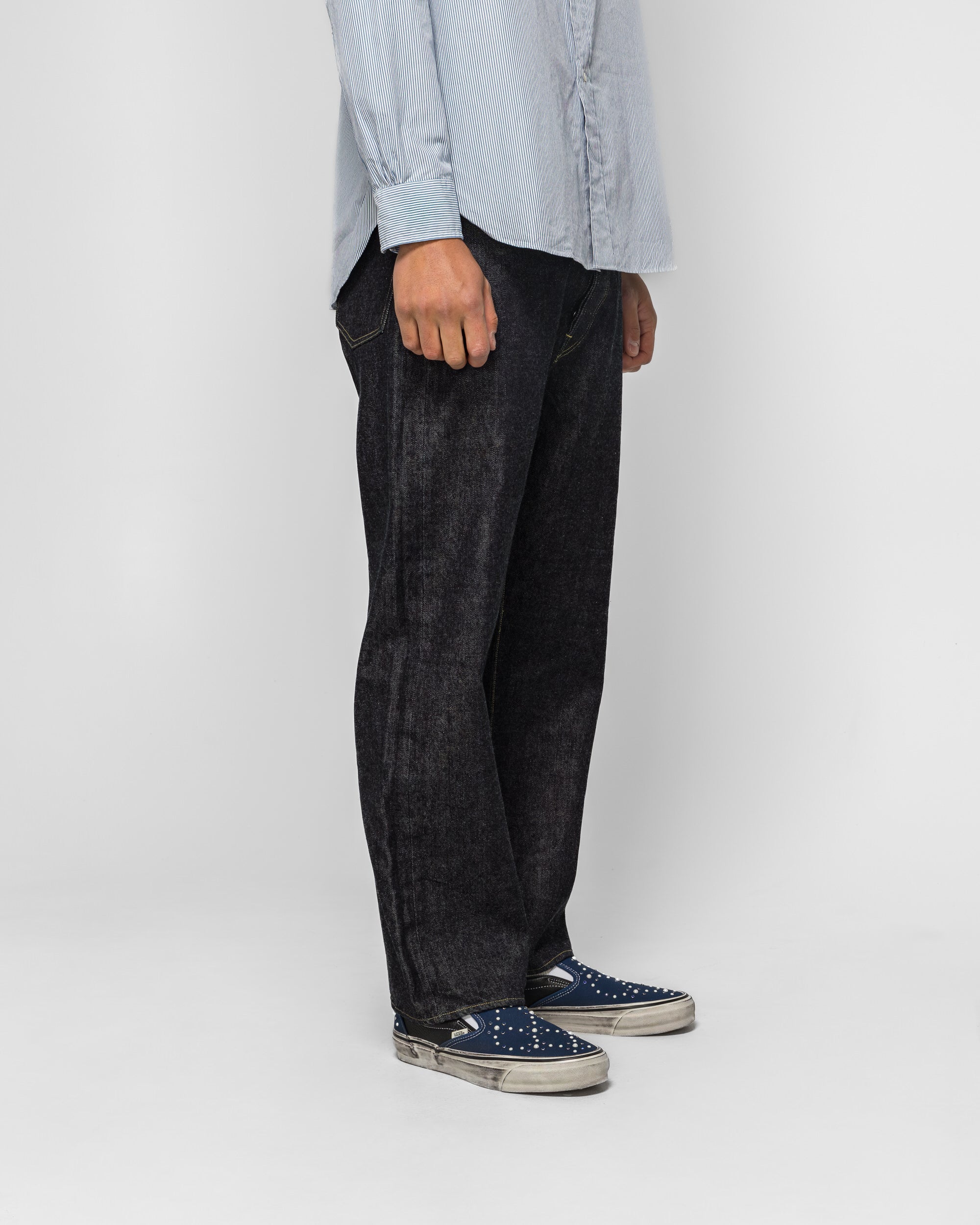 A.PRESSE Washed Denim Pants 32 ストレート A.PRESSE - Washed Denim Wide Pants - One Wash | UP THERE