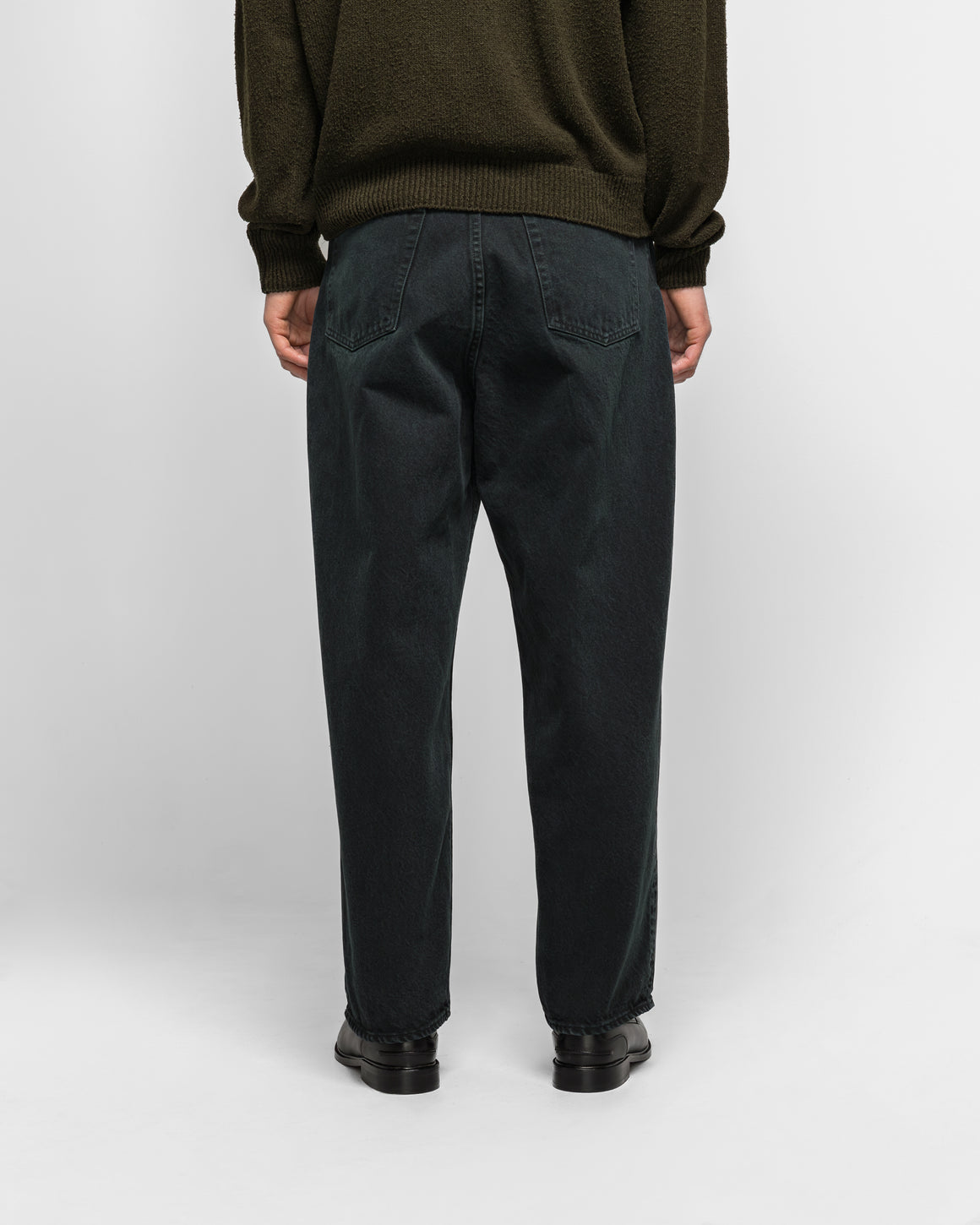 A.PRESSE - Washed Wide Denim Pants - Black - UP THERE