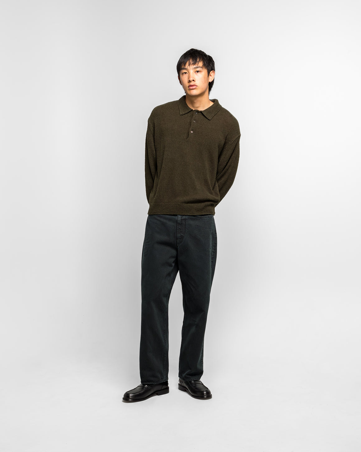 A.PRESSE - Washed Wide Denim Pants - Black - UP THERE