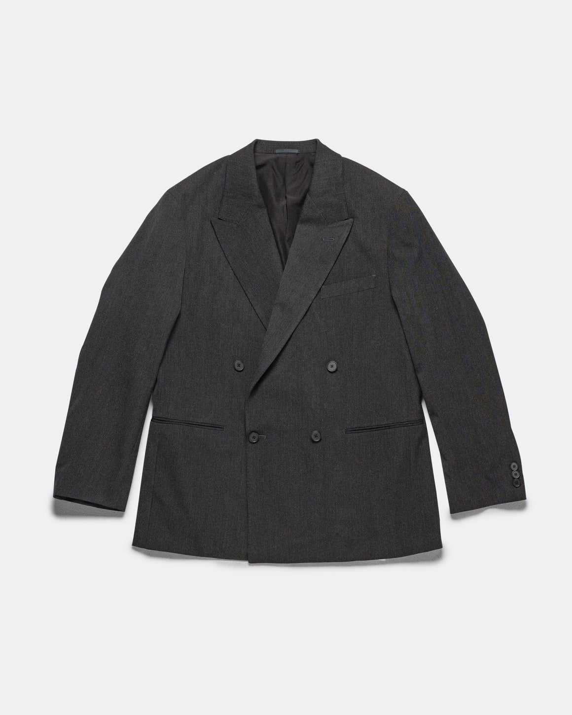 A.PRESSE - Wool Double Breasted Jacket - Charcoal - UP THERE