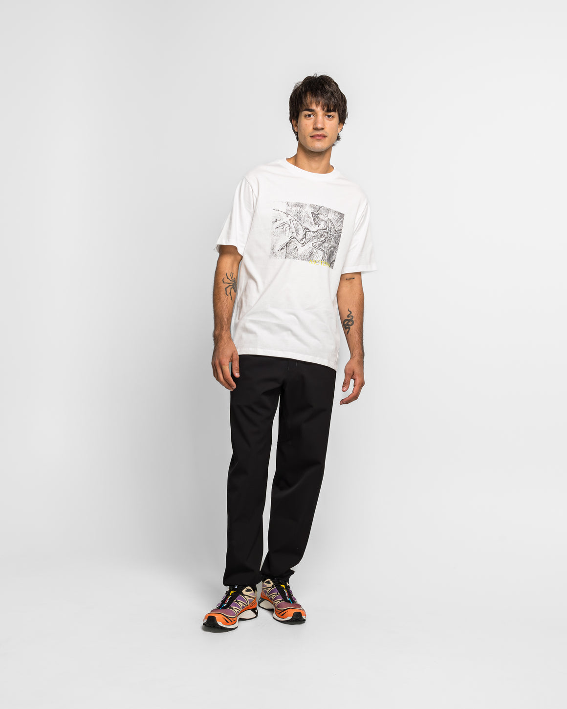Arc'Teryx - Kragg Cotton Lithographica SS - White Light - UP THERE