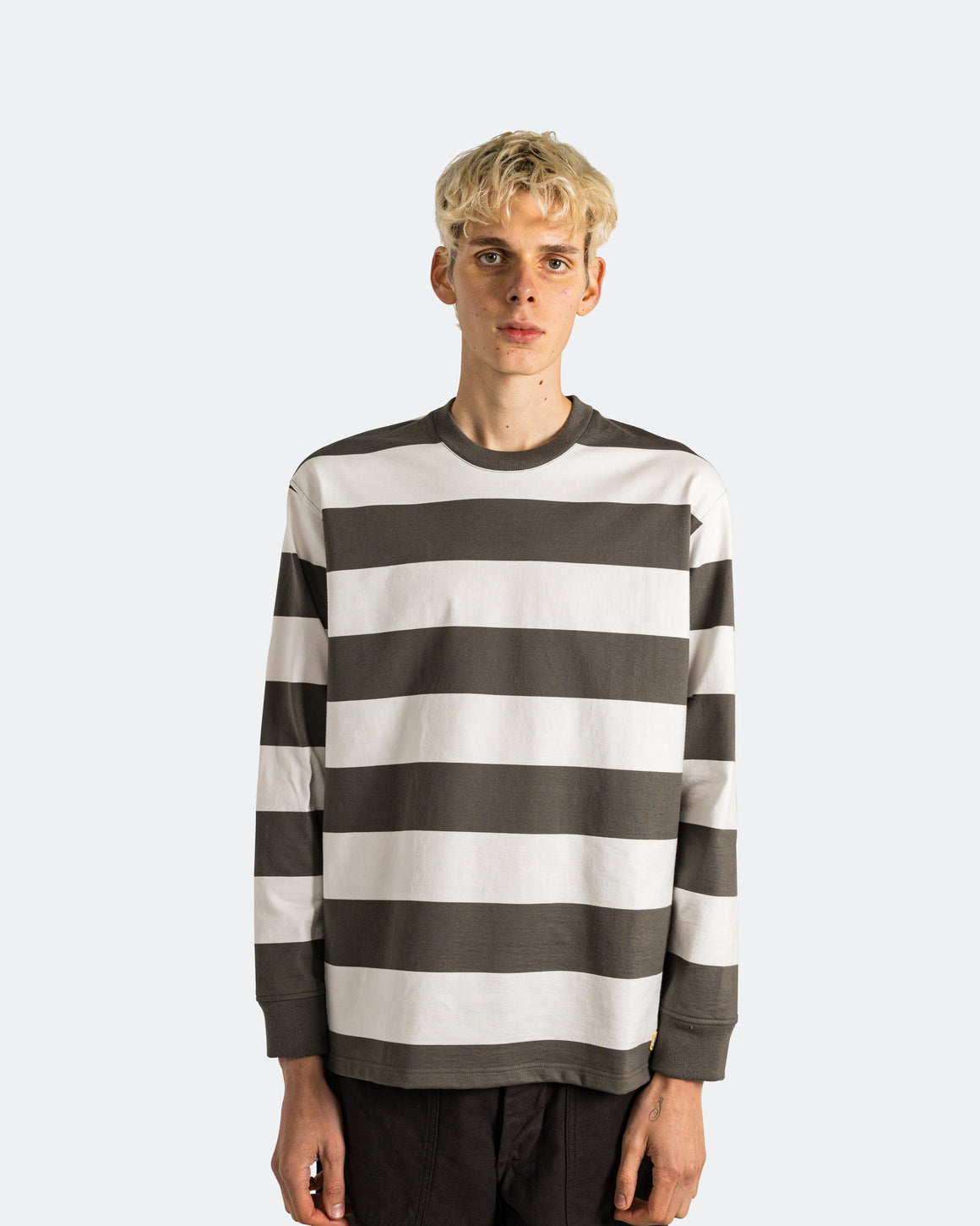 Armor Lux - Heritage Mariniere LS T-Shirt - Chimera Green/Milk - UP THERE