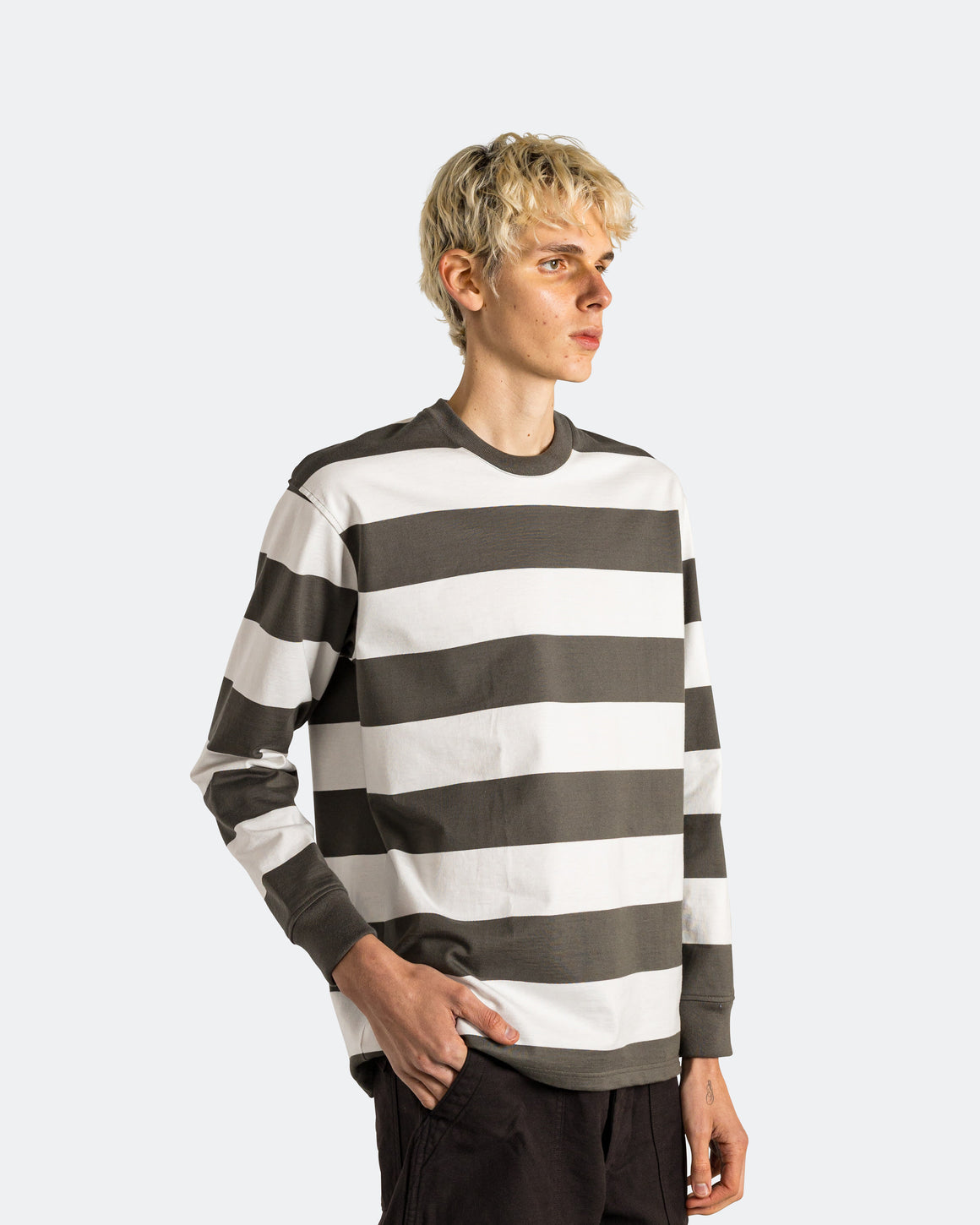 Armor Lux - Heritage Mariniere LS T-Shirt - Chimera Green/Milk - UP THERE