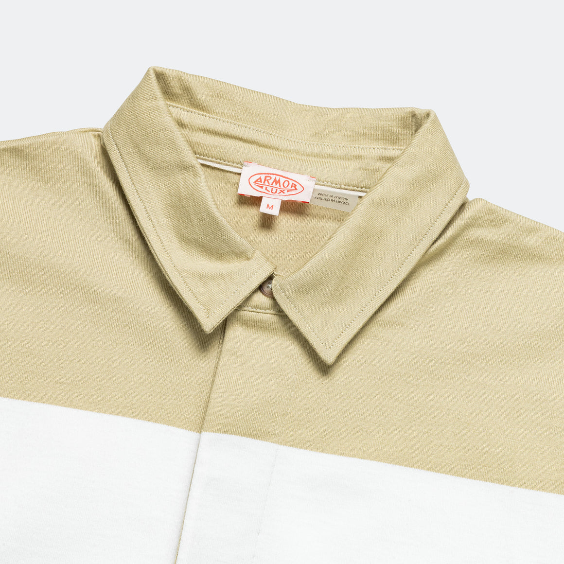 Heritage SS Polo Shirt - Pale Olive/Milk