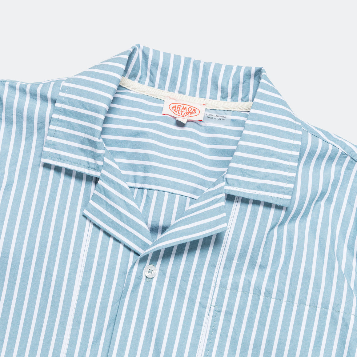 Armor Lux - Striped SS Shirt - Blue Stripe - UP THERE