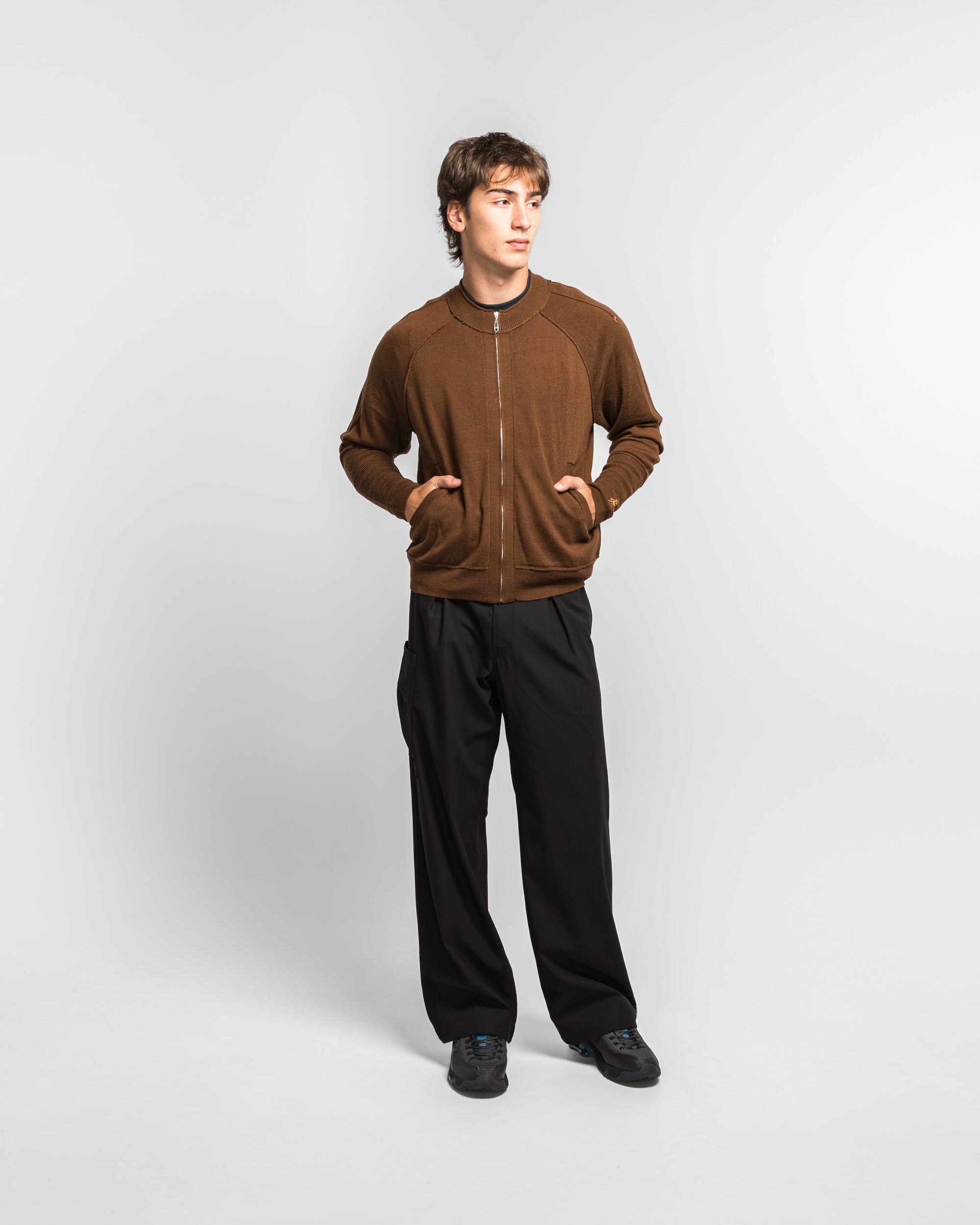 Asics - Oxalidac Knit Cardigan - Mole | UP THERE