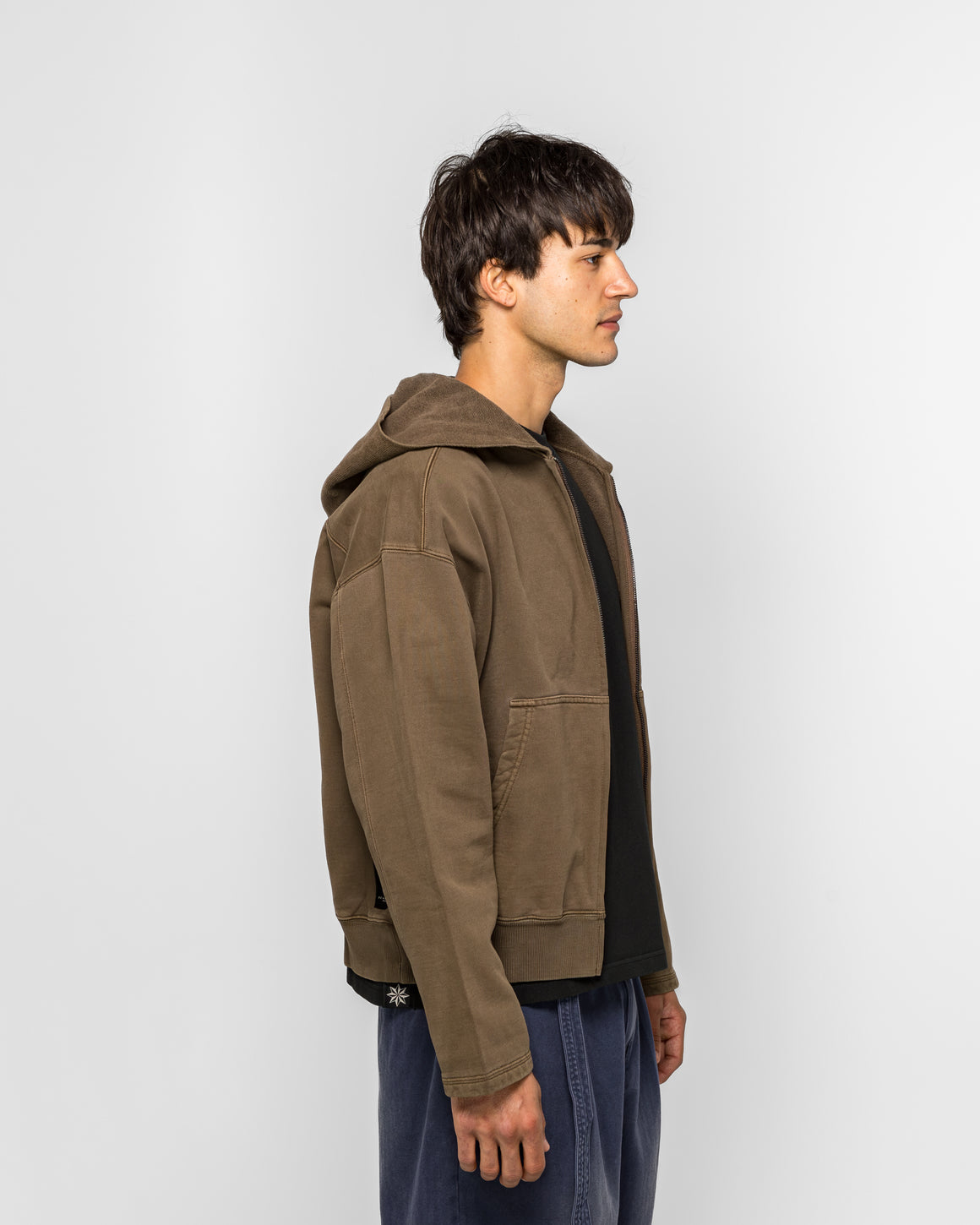 Beach Brains - Bomber Hoodie - Brown - UP THERE