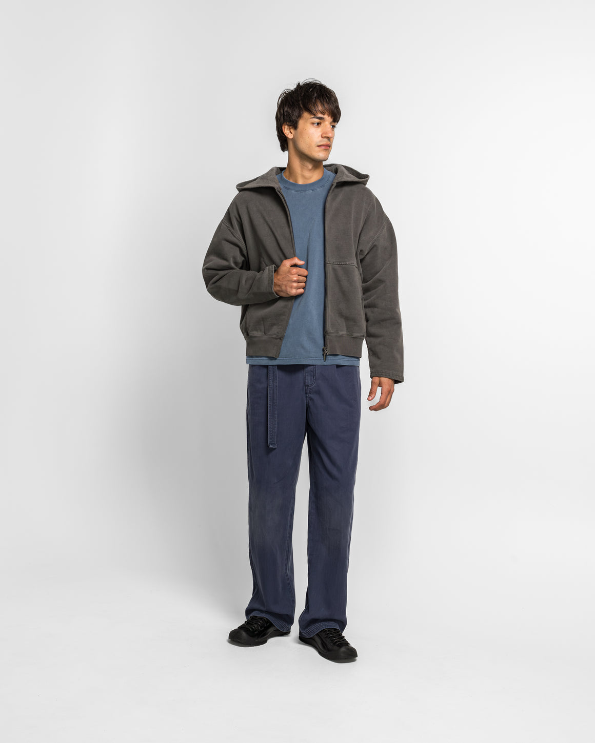 Beach Brains - Bomber Hoodie - Charcoal - UP THERE