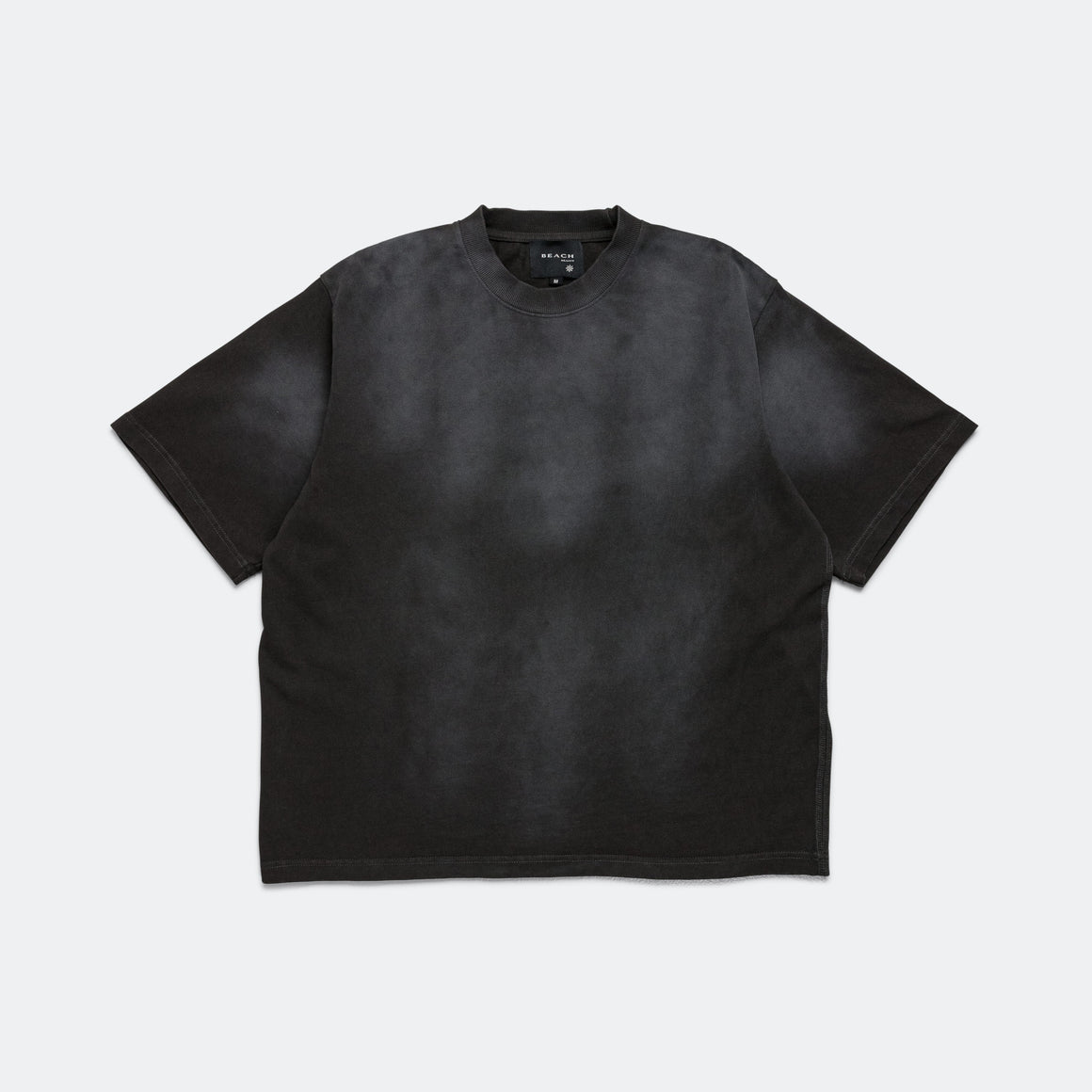 Beach Brains - Boxy Tee - Sun Faded Black - UP THERE
